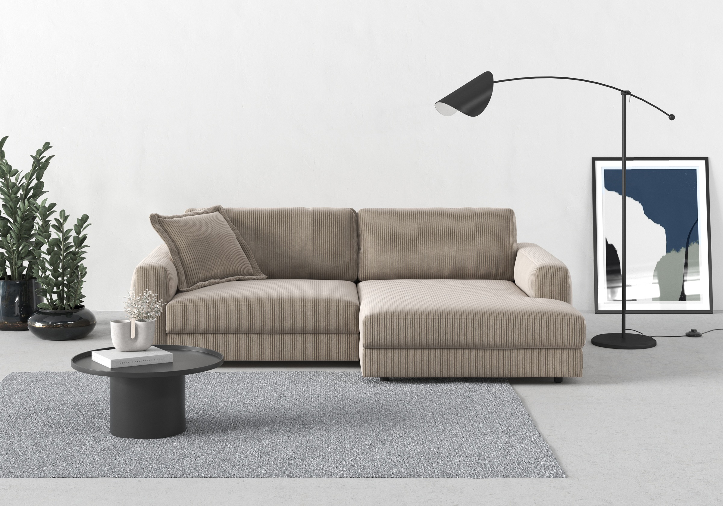 TRENDMANUFAKTUR Ecksofa »Bourbon, Mega Designsofa mit tollem Sitzkomfort, B günstig online kaufen