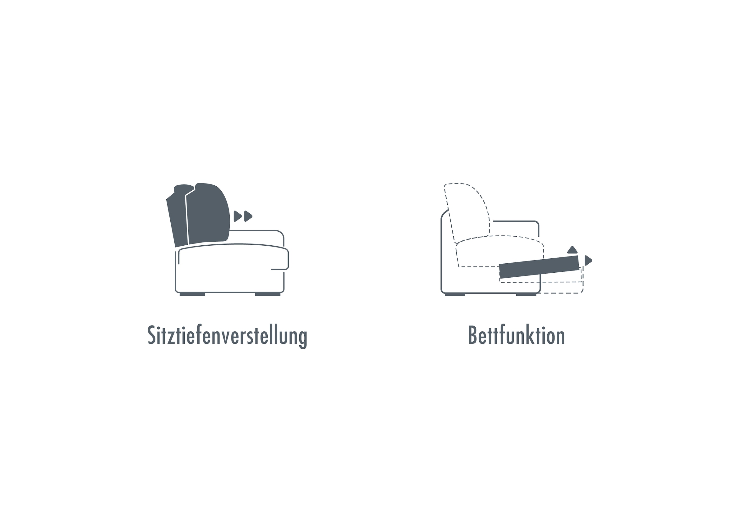 Die PlanBar Ecksofa »MP-IN16012 L-Form, mit Federkern-Polsterung«, inkl. Sitztiefenverstellung wahlweise mit weiteren Funktionen