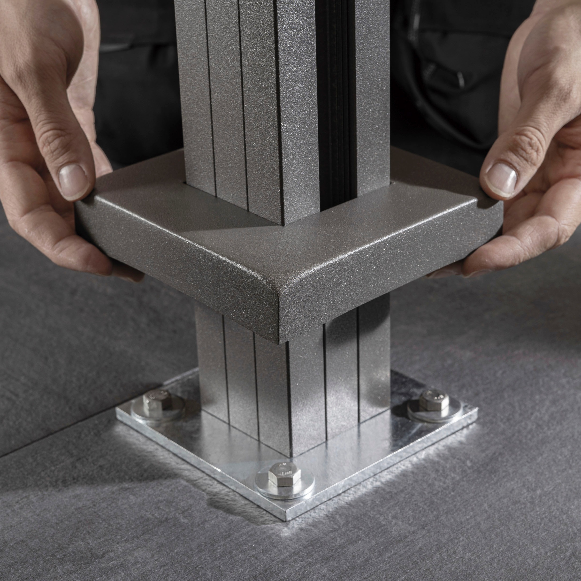 STAKET PRO Zaun Glaszaun, Gesamtlänge: 3,36 m, 4 Pfosten