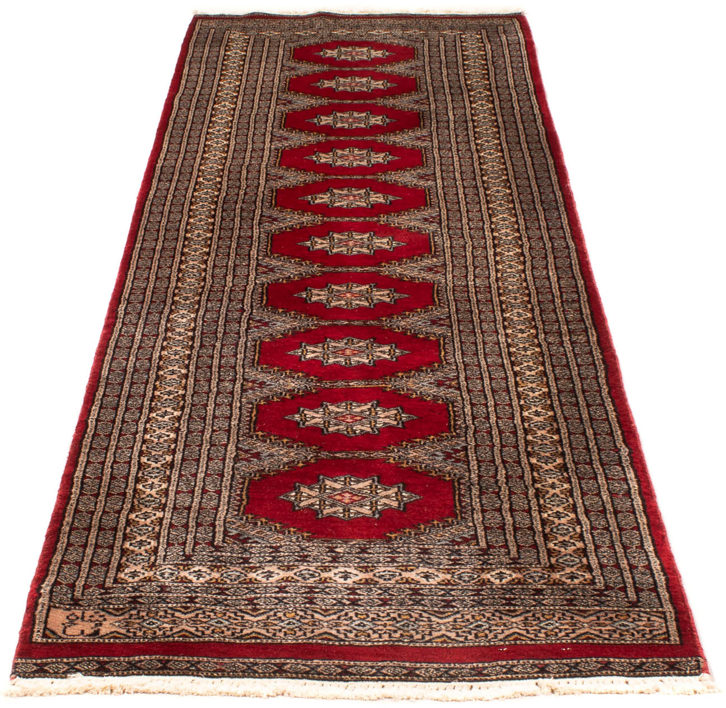 morgenland Orientteppich »Pakistan - 247 x 83 cm - dunkelrot«, rechteckig, günstig online kaufen