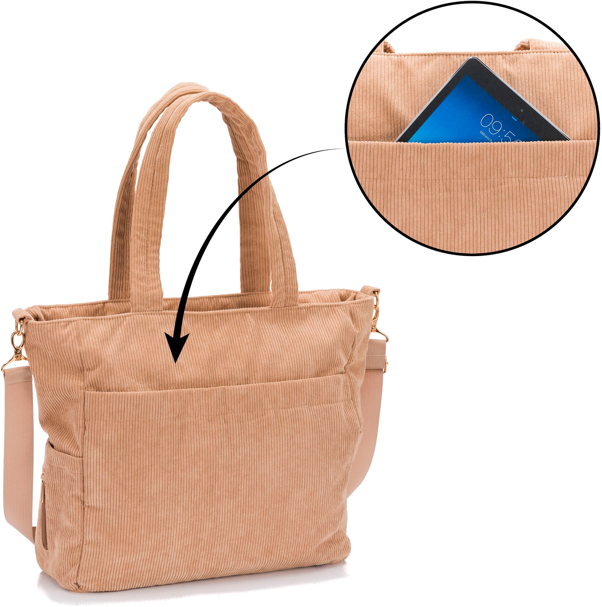 Fillikid Wickeltasche »Cord«, inklusive Thermotasche