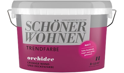 SCHÖNER WOHNEN-Kollektion Wand- und Deckenfarbe »Trendfarbe«, 1 Liter, Orchidee,... kaufen