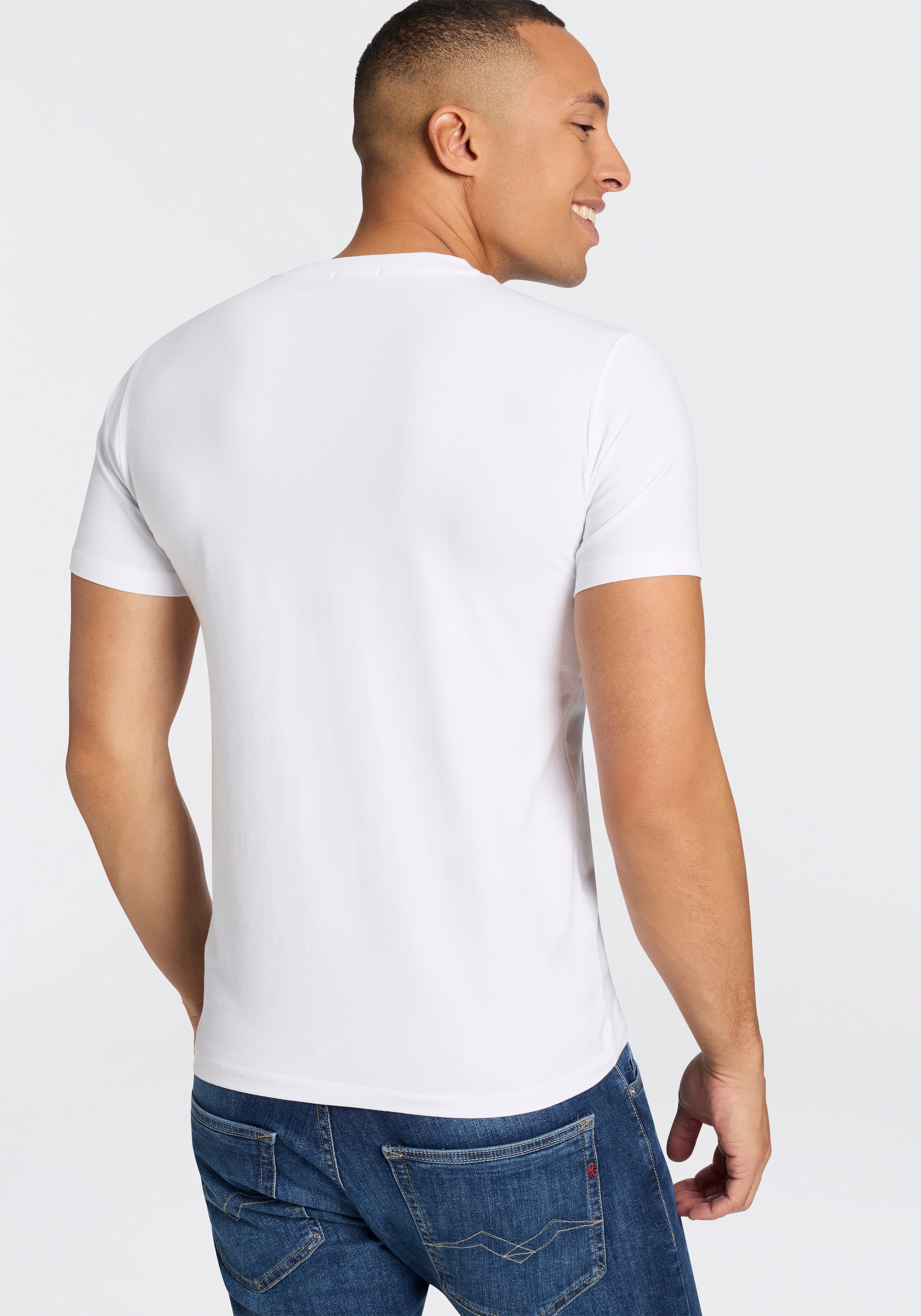 Replay T-Shirt Baumwoll-Mix, Rundhalsform