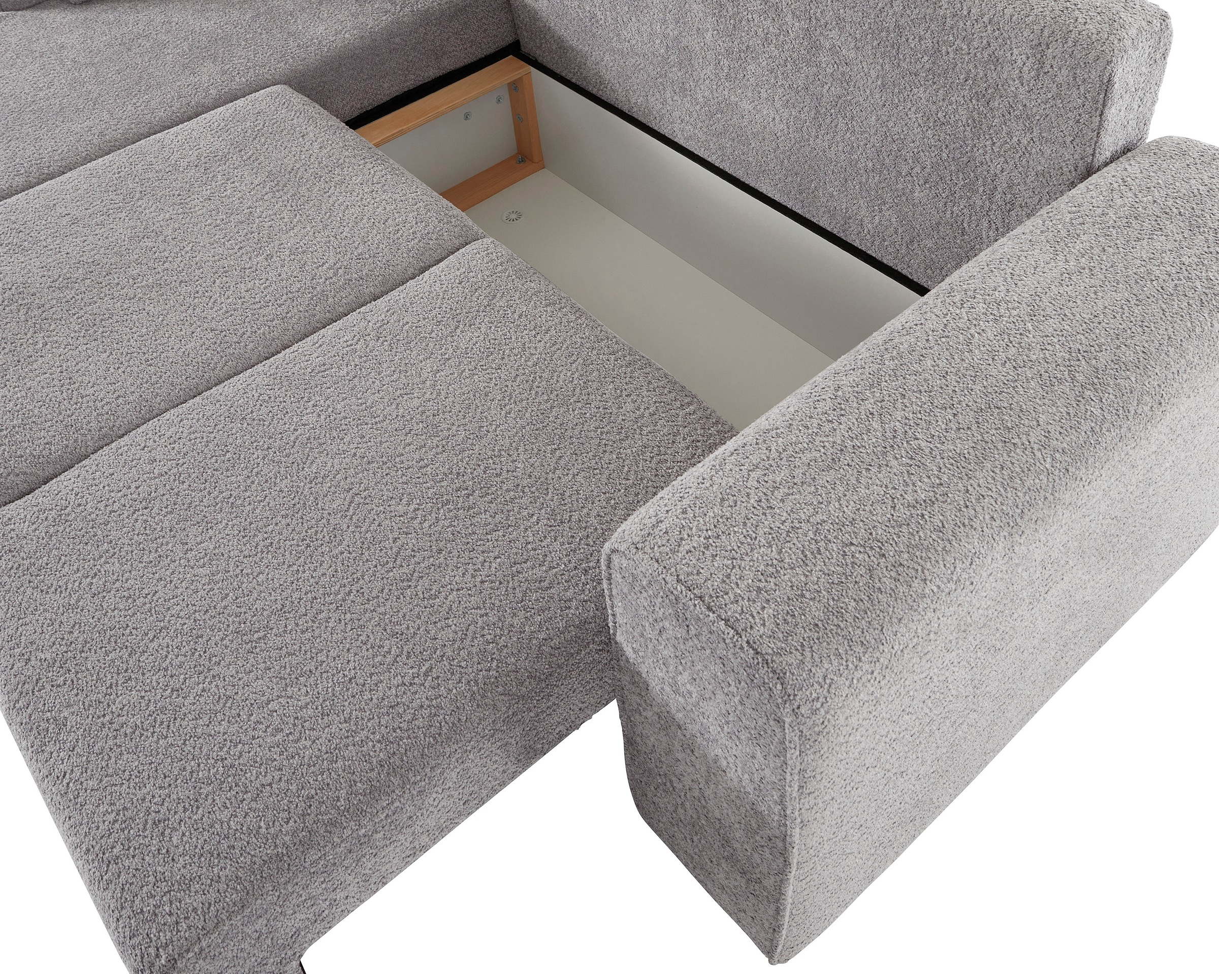 Guido Maria Kretschmer Home&Living Ecksofa »Györ«, L-Form, wahlweise mit Bettfunktion und Bettkasten incl. 2 Zierkissen