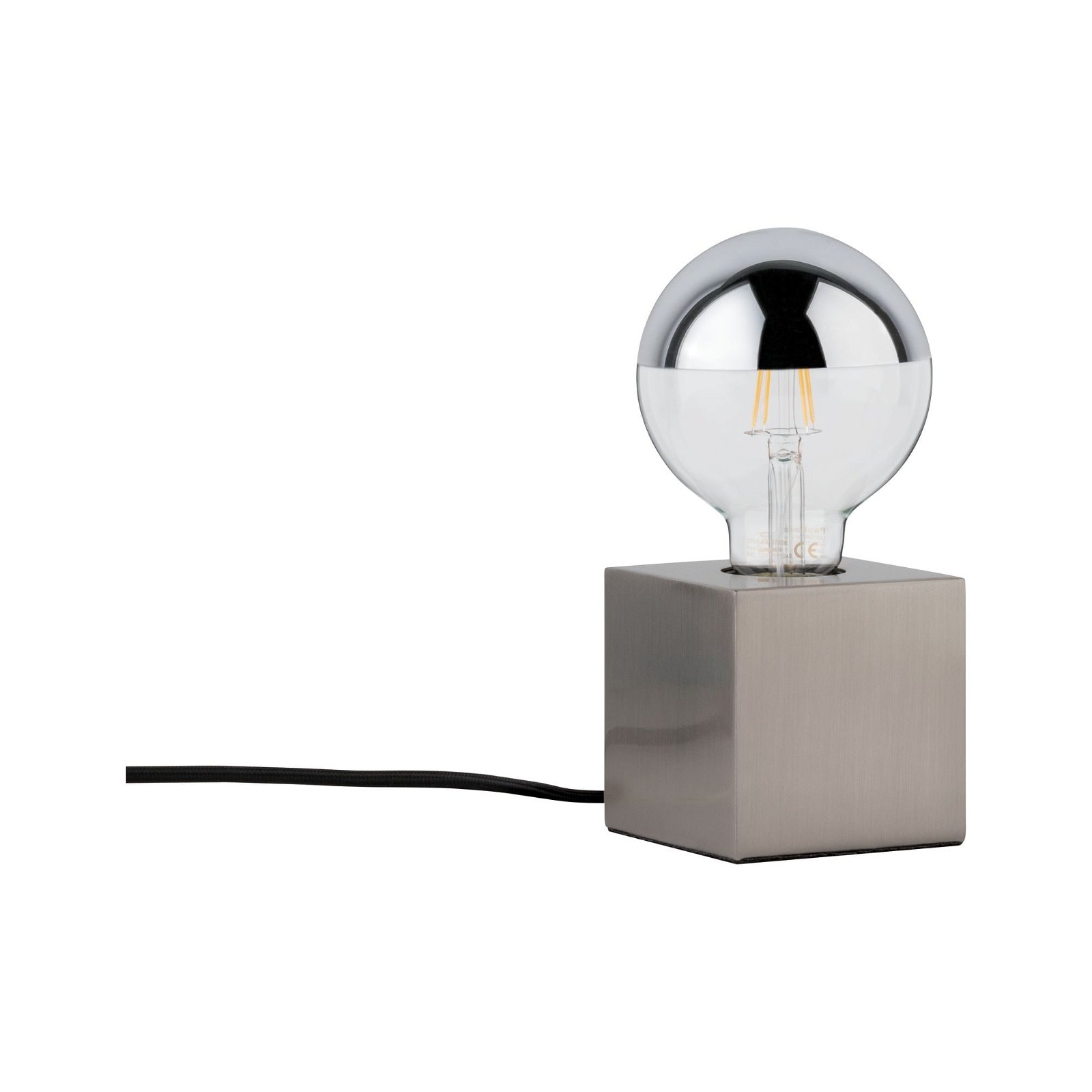 Paulmann Tischleuchte »Kura max1x20W E27 Eisen gebürstet 230V Metall«, 1 fl günstig online kaufen