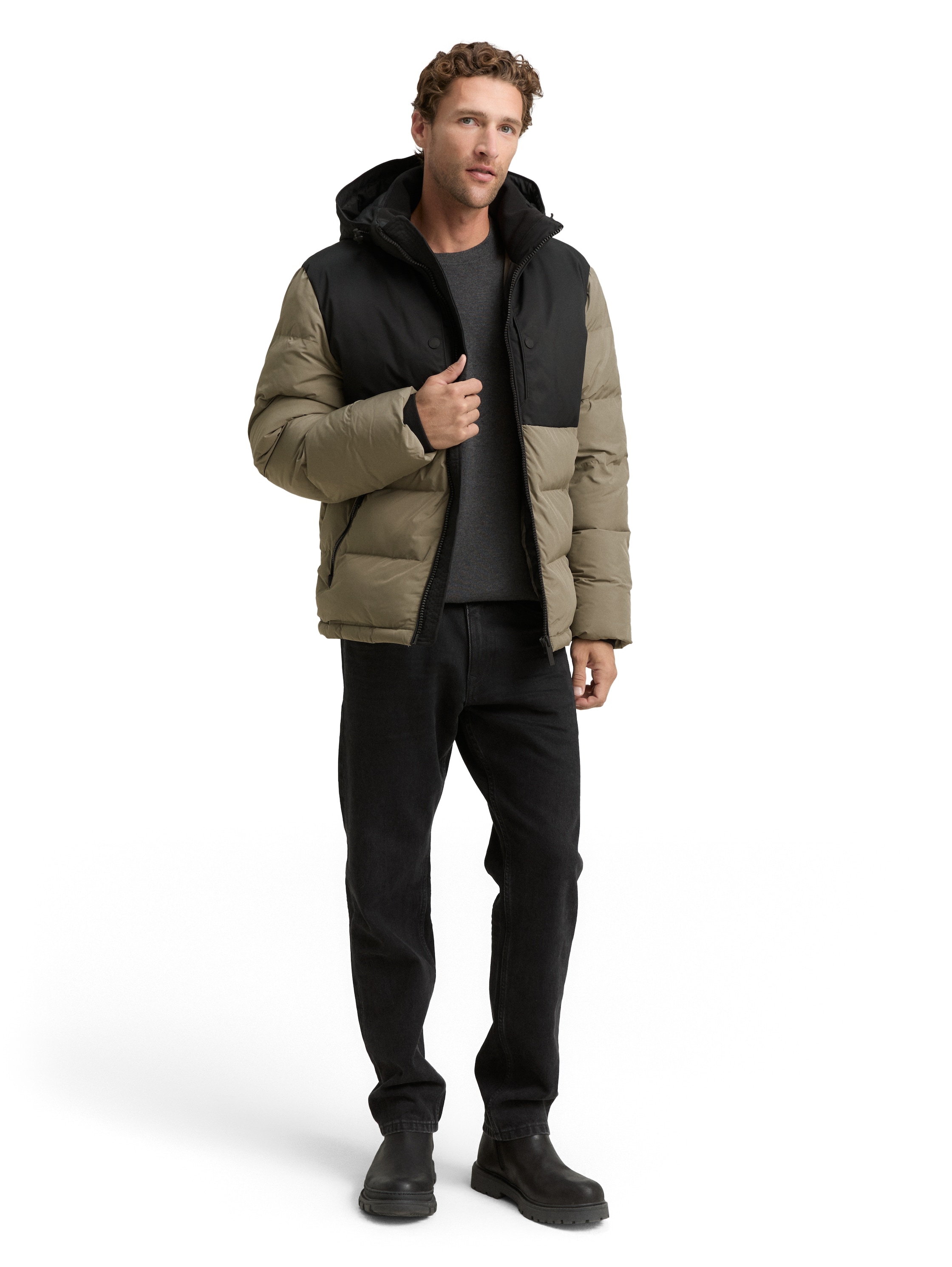 TOM TAILOR Steppjacke, mit Kapuze, mit Kapuze