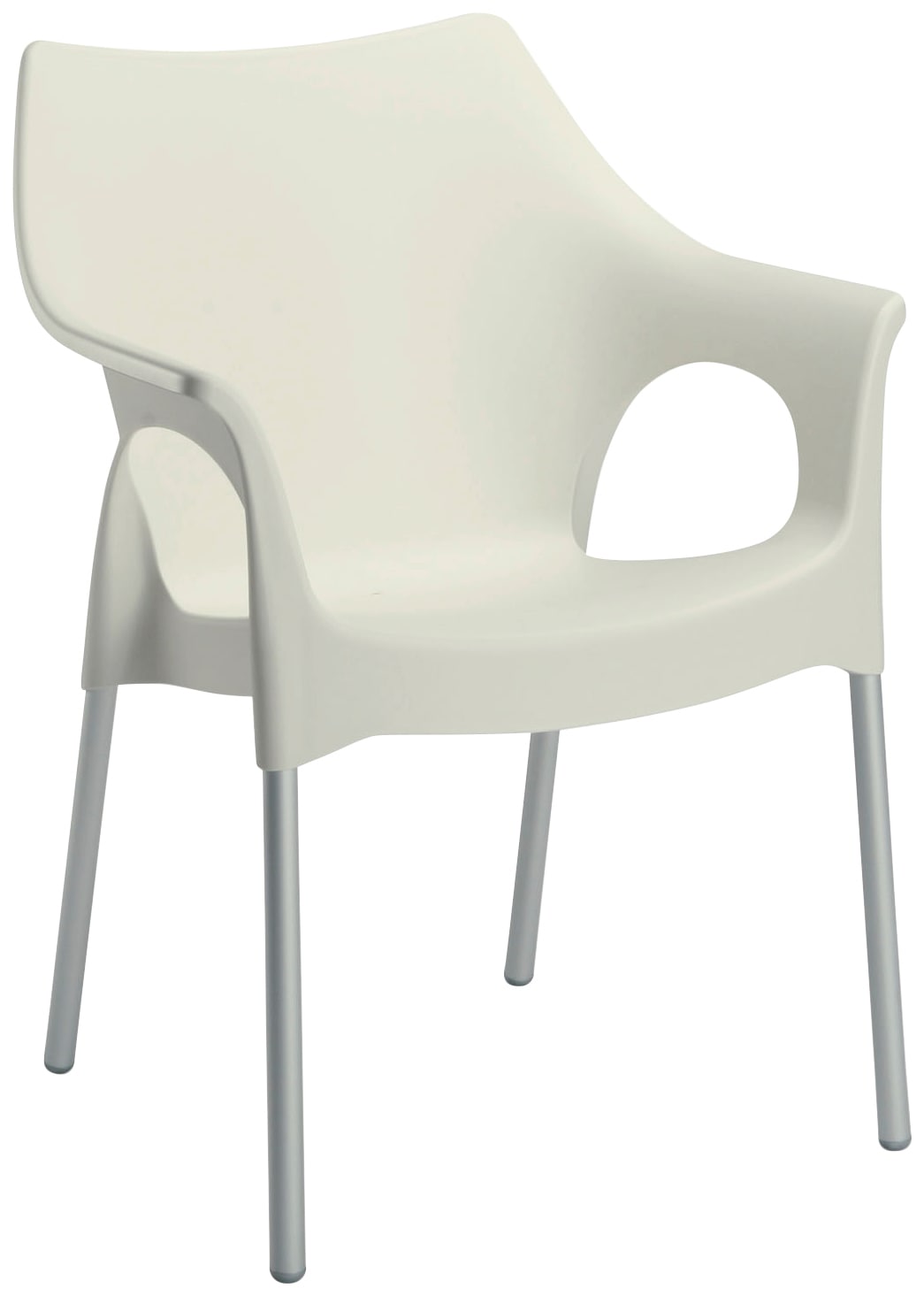 Best Gartensessel »Vegas«, (Set, 4 St.), 4x Alu-Stapelsessel Vegas silber/el