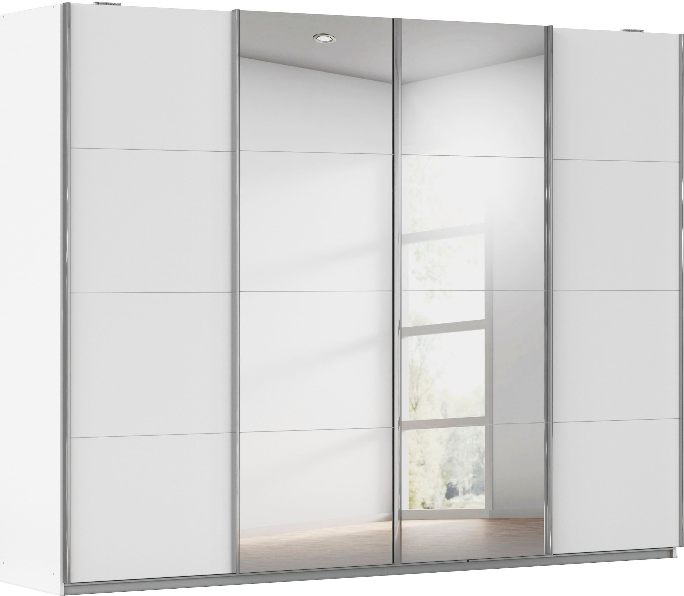 rauch Schwebetürenschrank »Kleiderschrank Schrank Garderobe Wäscheschrank Ankleide SYNCRONO« Breiten 271/316/361 cm Höhen 211/230 cm,  mit Synchronöffnung