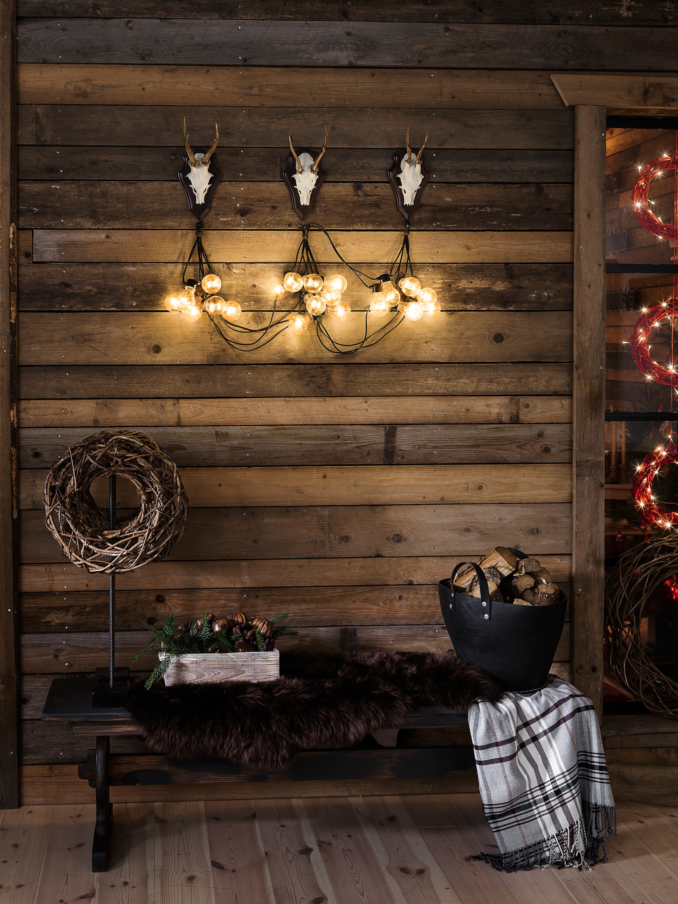 bestellen KONSTSMIDE LED-Lichterkette klare LED »Weihnachtsdeko Raten auf aussen«, bernsteinfarbene Birnen 80 / St.-flammig, Dioden 10 Biergartenkette, 10