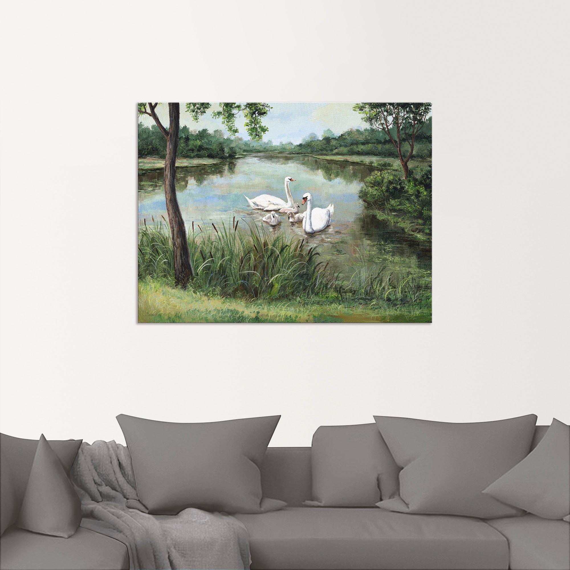 Artland Wandbild "Schwäne", Vögel, (1 St.), als Alubild, Outdoorbild, Leinw günstig online kaufen