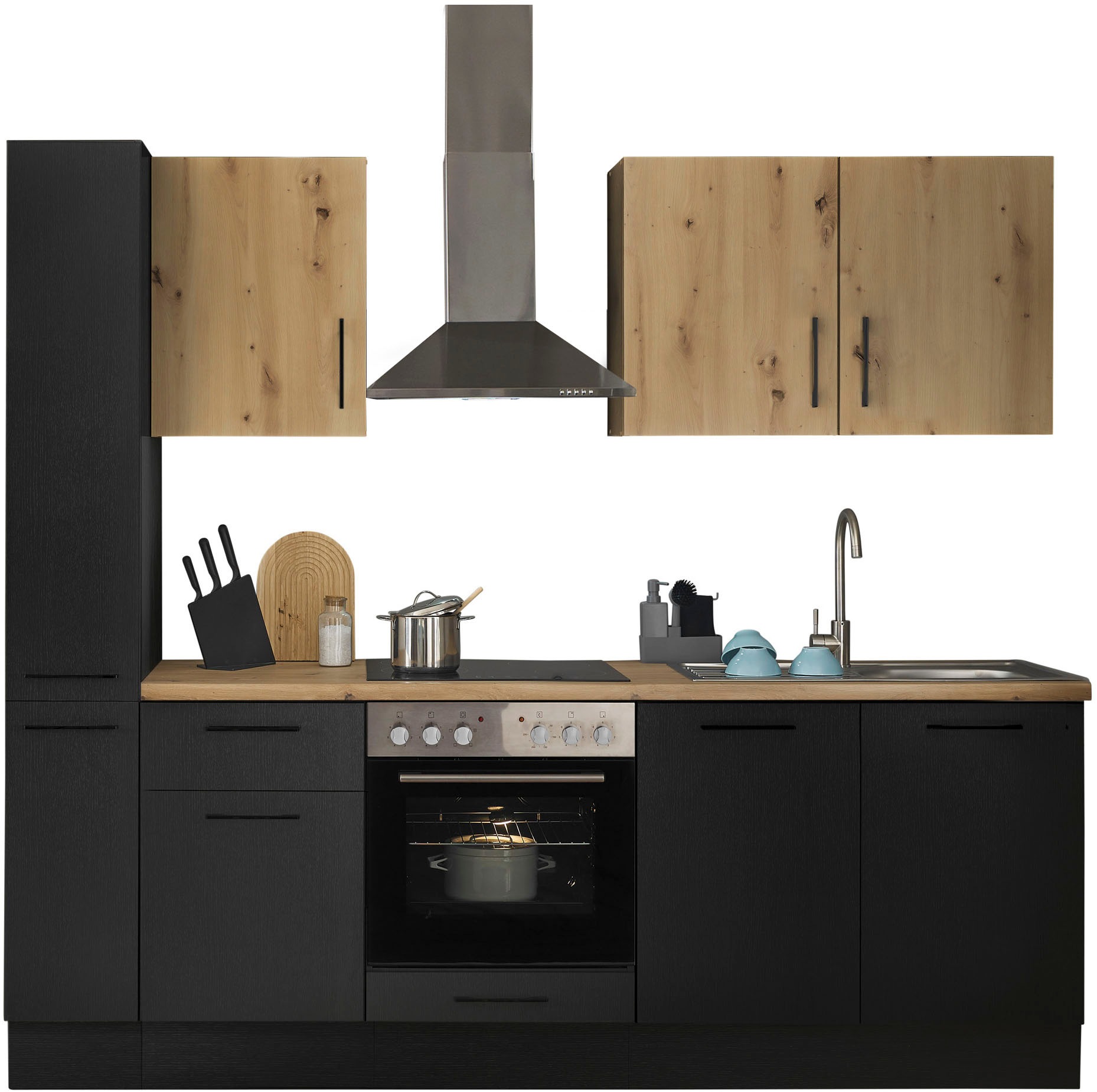 BASIC by Balculina Küchenzeile »Turin«, Breite 240 cm, wahlweise mit E-Geräten