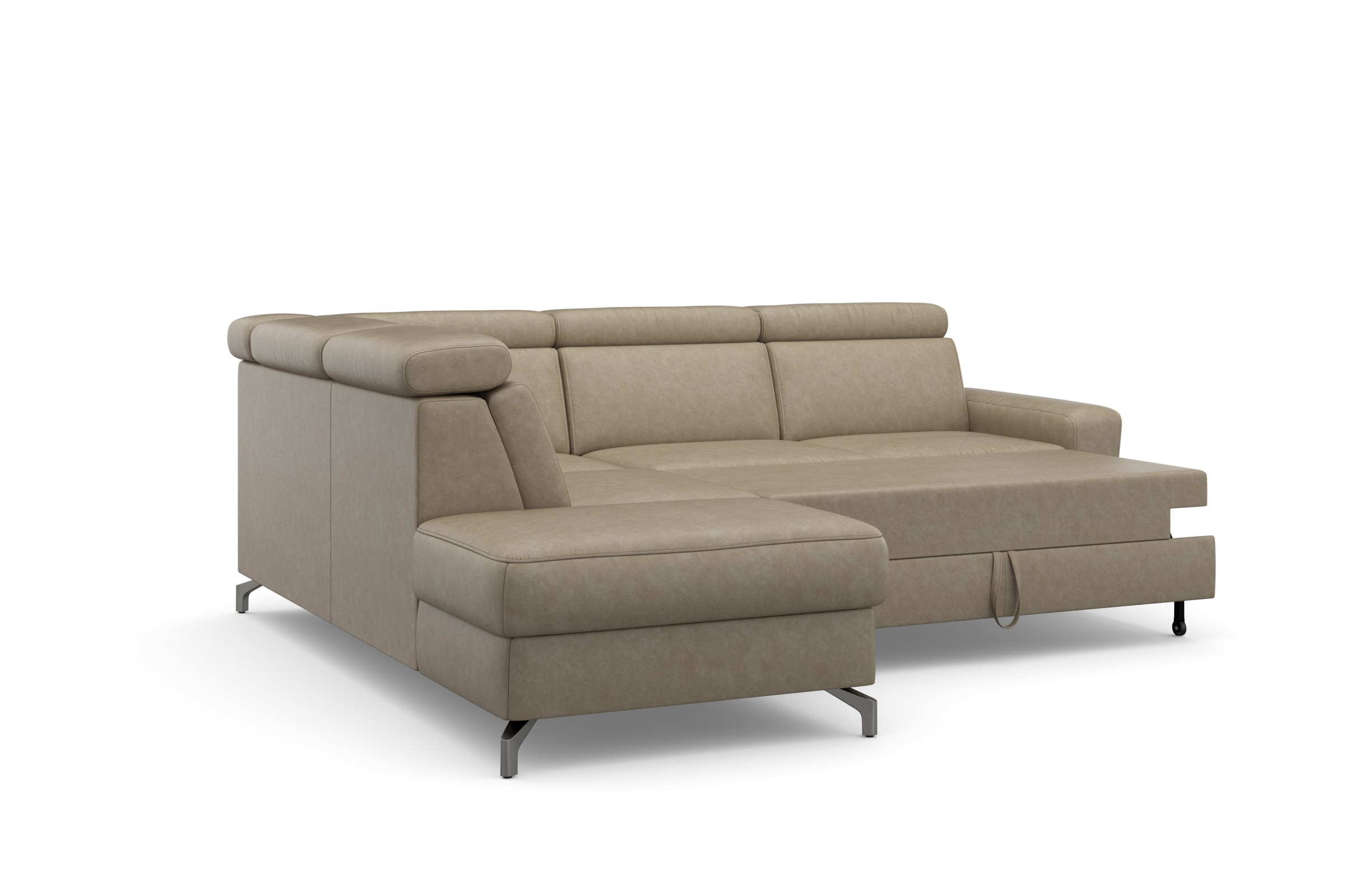 sit&more Ecksofa »Scarlett L-Form«, inklusive Kopfteilverstellung, wahlweise mit Bettfunktion, Bettkasten
