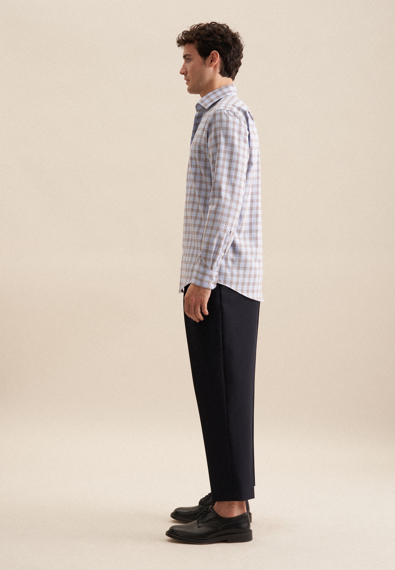 seidensticker Businesshemd »Comfort« Comfort 1/1 Kentkragen Karo