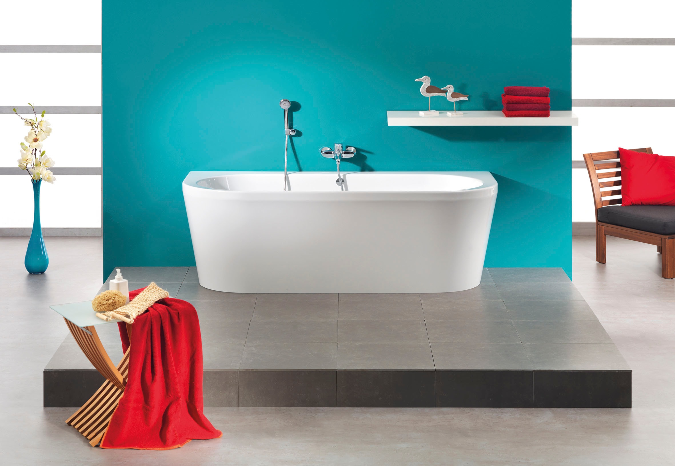 OTTOFOND Badewanne »Modena«, mit verchromter Ablaufgarnitur