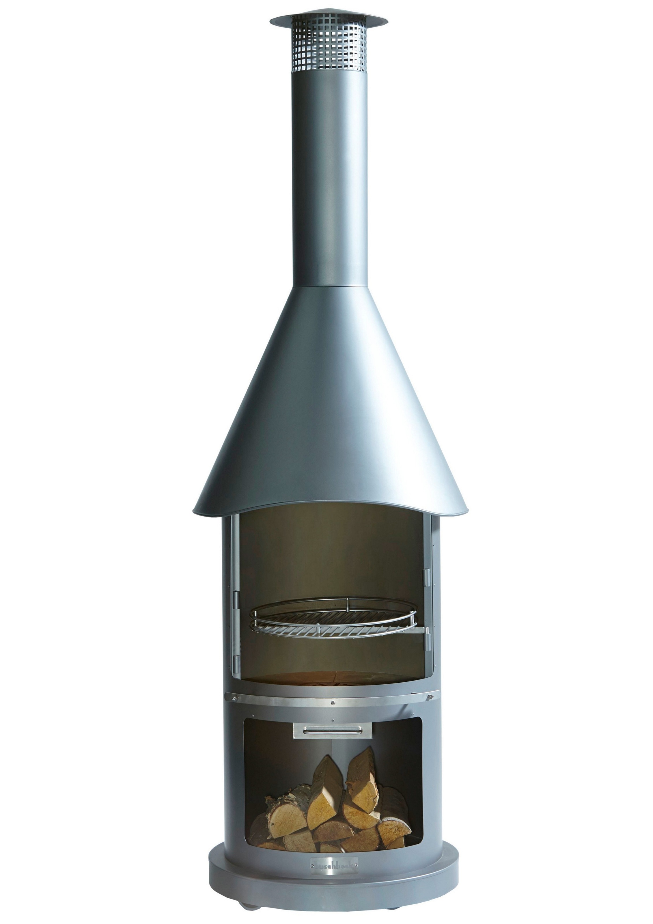 BUSCHBECK Grillkamin »Auckland Prestige« BxTxH: 65x65x230 cm hellgrau