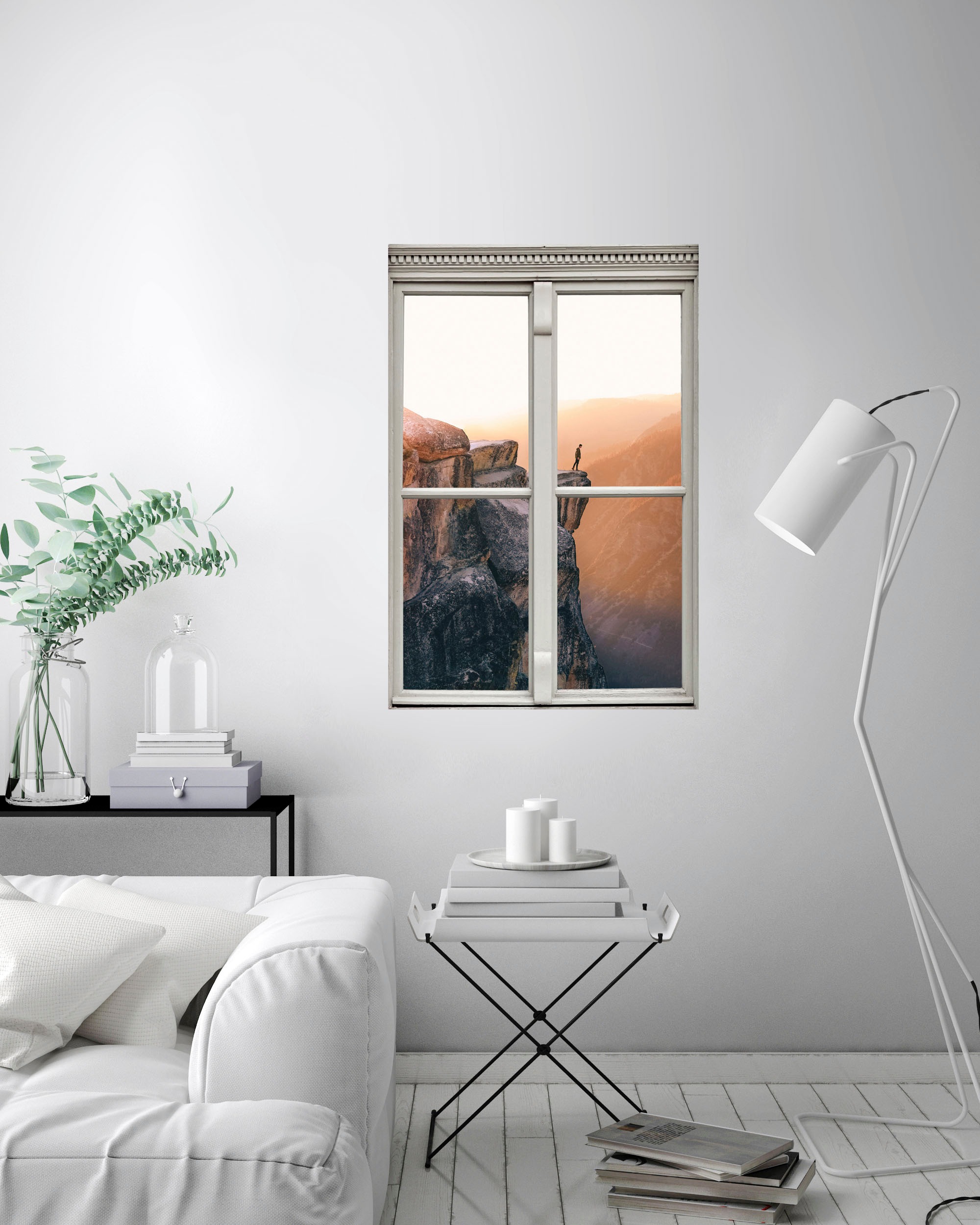queence Wandsticker »Tal«, Wandsticker, Wandbild, selbstklebend, 3D, Fenster