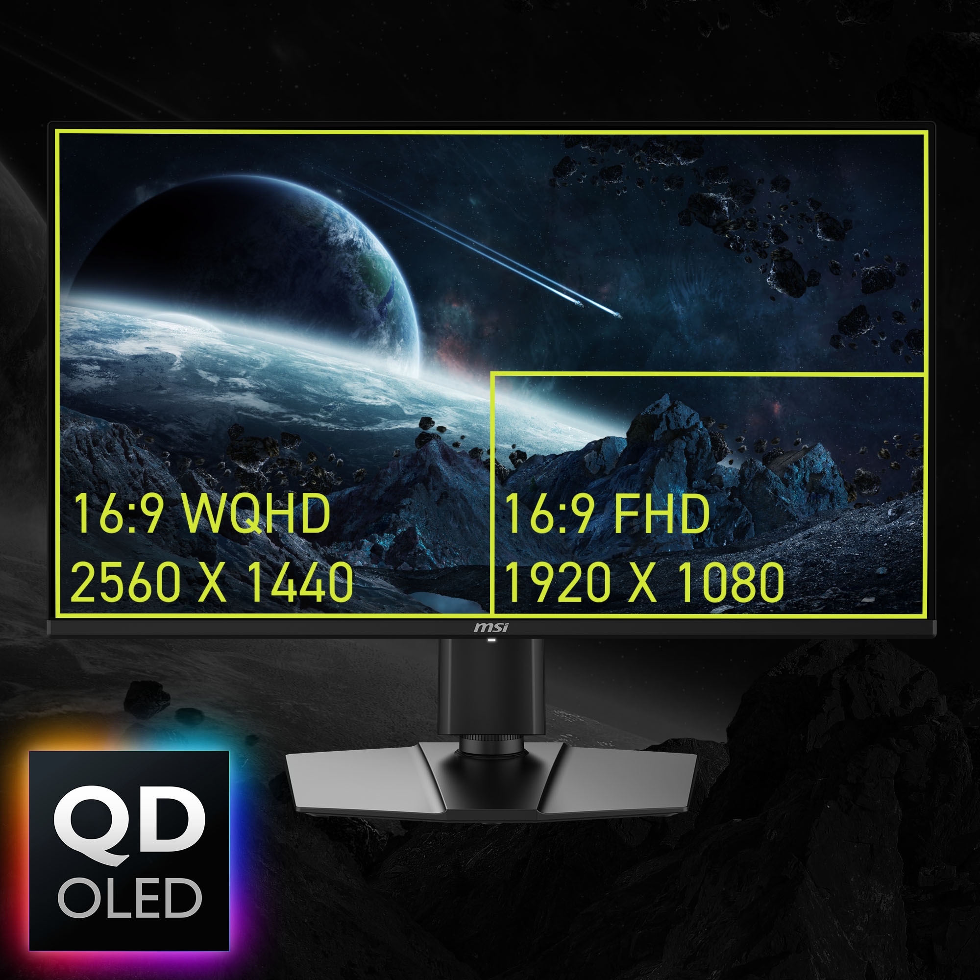 MSI OLED-Monitor »MAG 274QP QD-OLED X24« 67,3 cm/27 ″  2560 x 1440 px WQHD 0,03 Reaktionszeit 240 Hz neig-, schwenk-, höhenverstellbar, Pivot