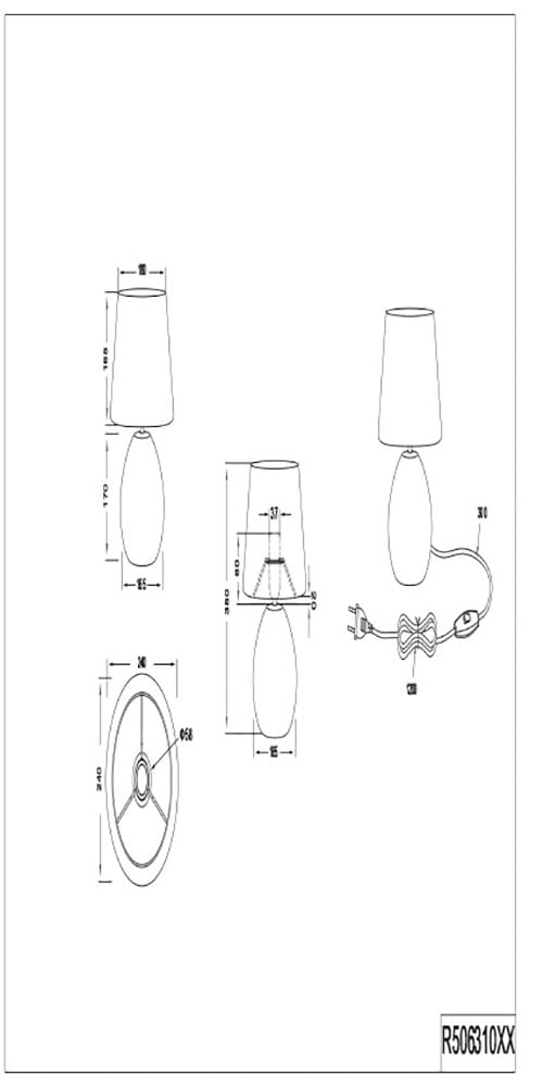 TRIO Leuchten Tischlampe »Luxor«, für Leuchtmittel 1 x E14
