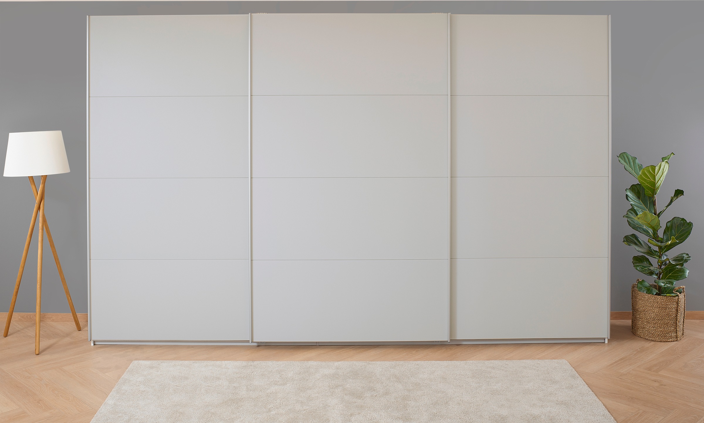 rauch Schwebetürenschrank »Kleiderschrank Schrank Garderobe KOLUNA mit Dekor-Front«, inkl. 2 Innenschubladen sowie extra Einlegeböden MADE IN GERMANY