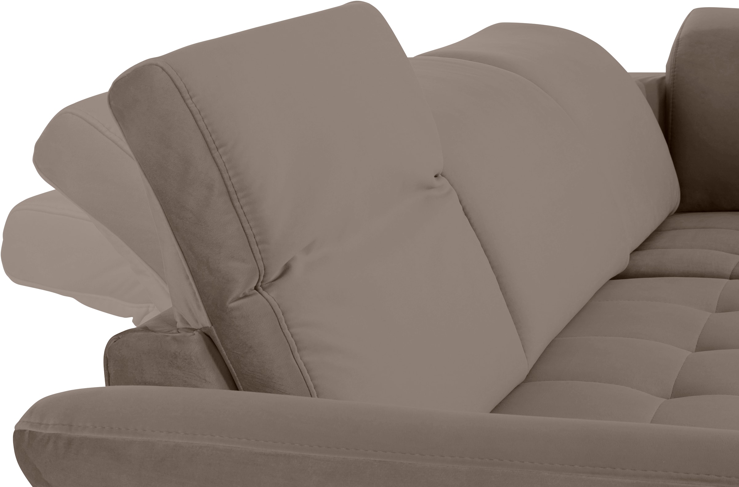 INOSIGN Ecksofa »Fresh L-Form«, Federkern, wahlweise Kopfteilverstellung und motorischer Vorziehsitz
