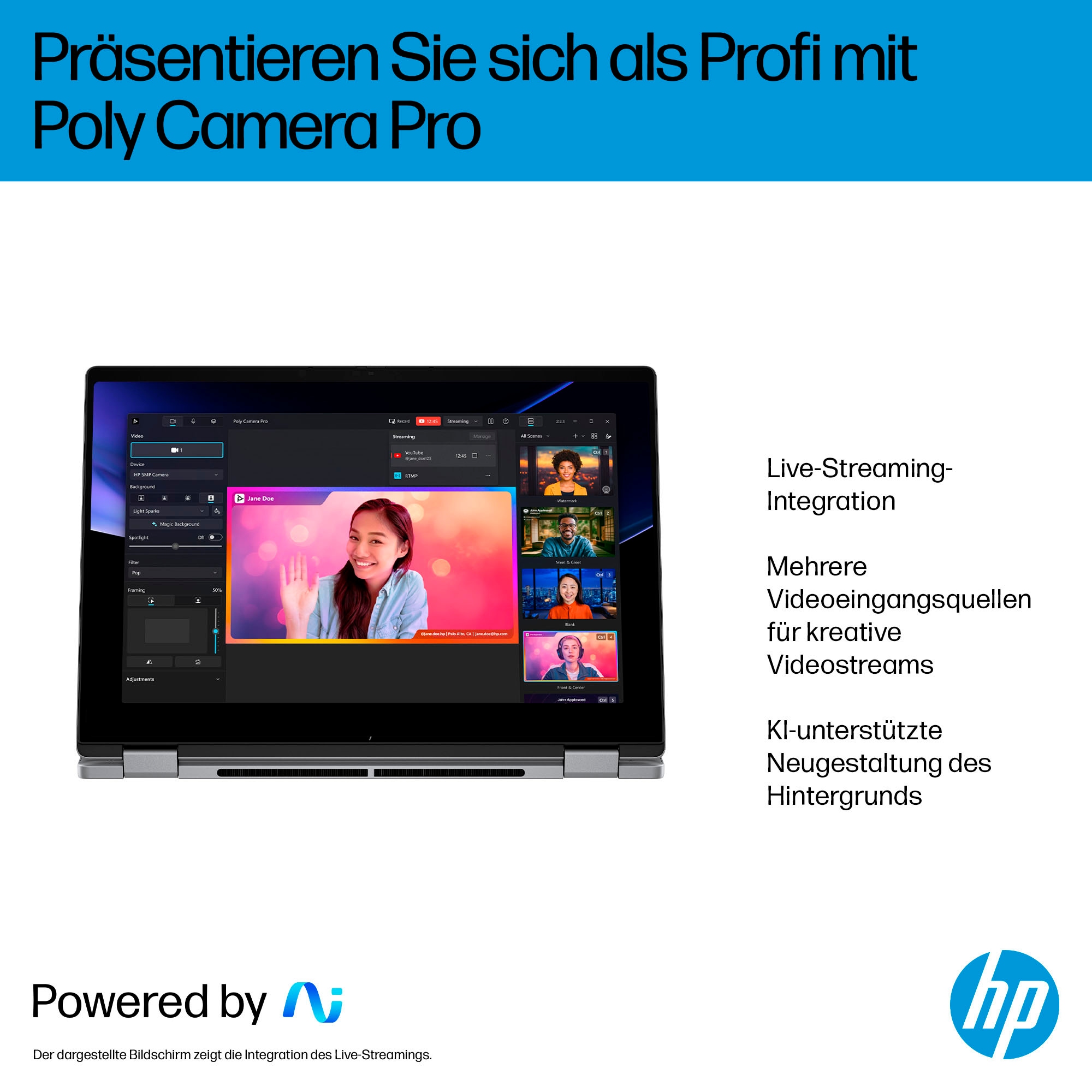 HP Convertible Notebook »OmniBook X Flip 14-fk0252ng«, 35,6 cm, / 14 Zoll, AMD, Ryzen™ AI 5, Radeon, 512 GB SSD