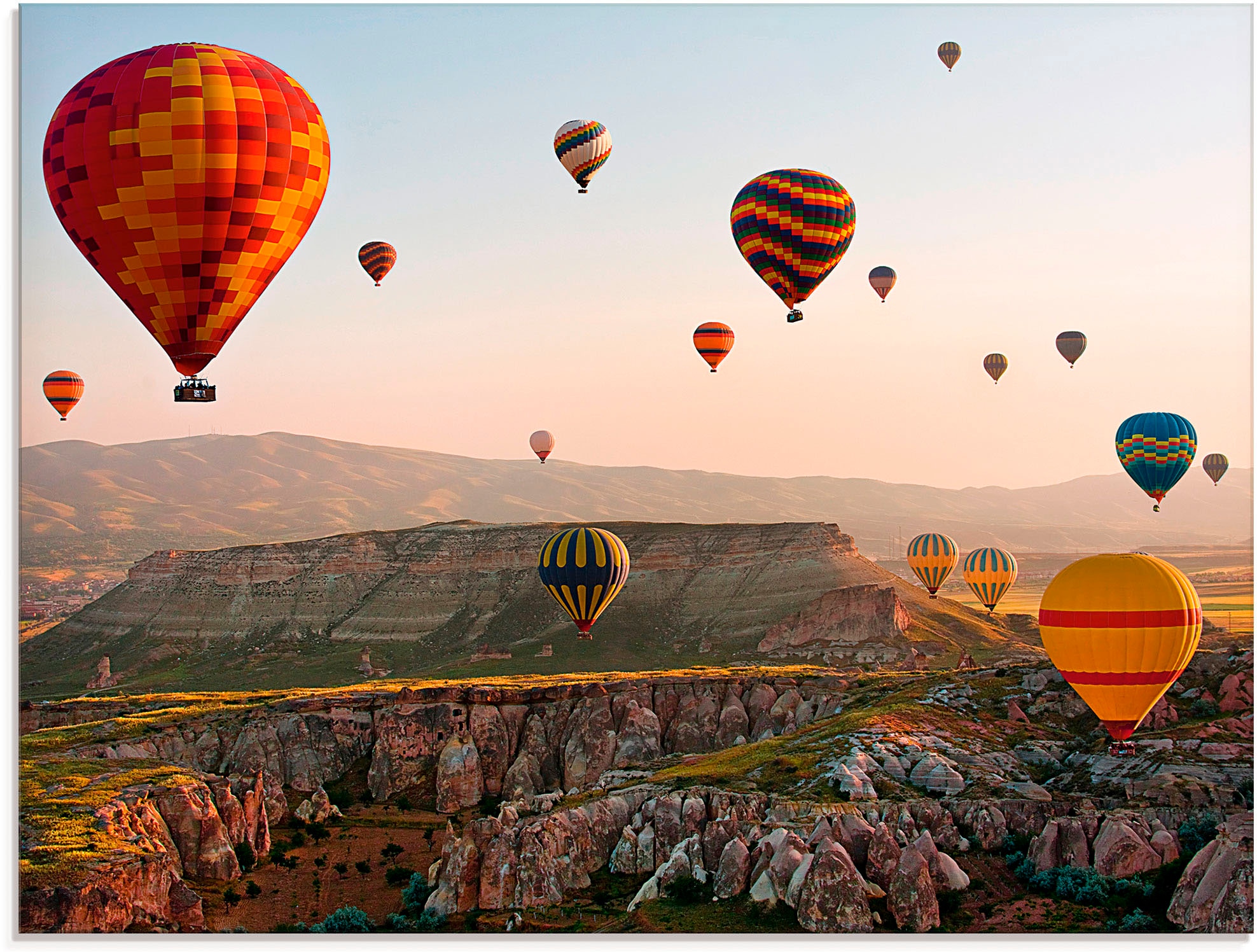 Artland Glasbild »Kappadokien Ballonfahrt«, Ballonfahren, (1 St.), in versc günstig online kaufen