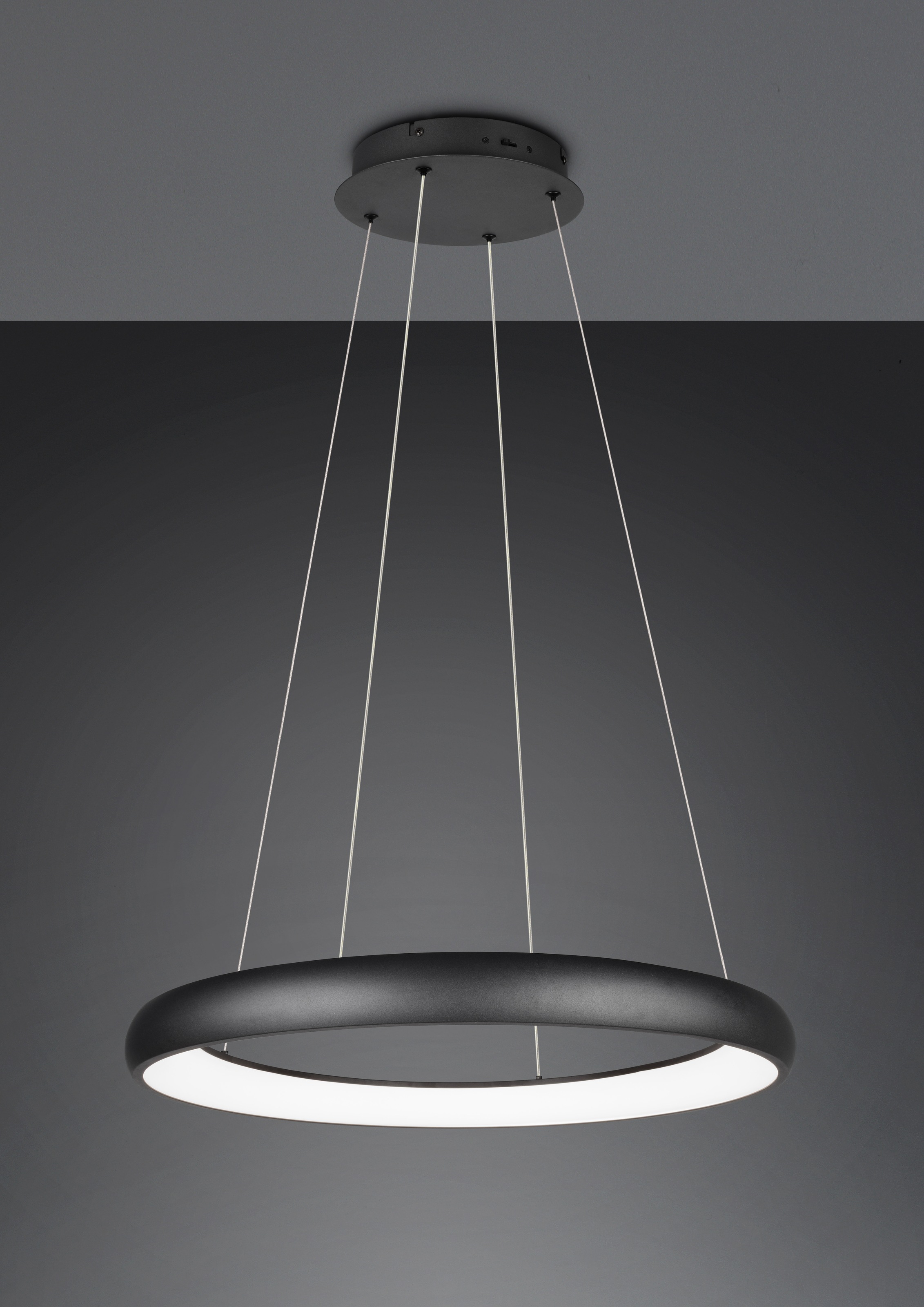 TRIO Leuchten LED Pendelleuchte »CARDONA, LED Ring Hängeleuchte, 6900 Lumen 59W, Lichtfarbe einstellbar«, 1 flammig, Leuchtmittel LED-Board | LED fest integriert, 2300/3000/4000K warmweiß bis kaltweiß, 3 Stufen dimmbar Höhe 150cm Ø75