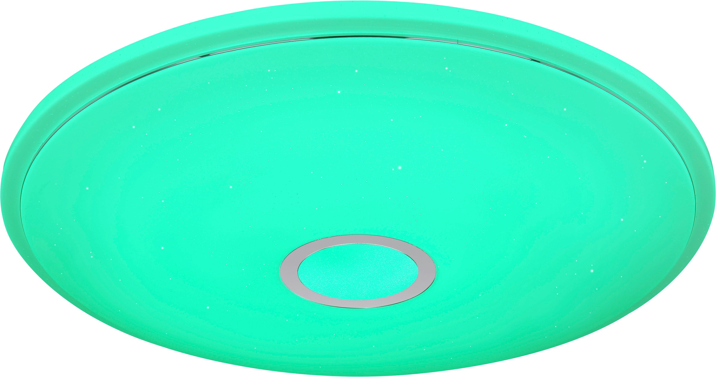 GLOBO LIGHTING Deckenleuchte »CONNOR« LED-Modul 1 Stk. Deckenleuchte Weiß/Opal, Chromring, RGB, SmartLight, LED 30W