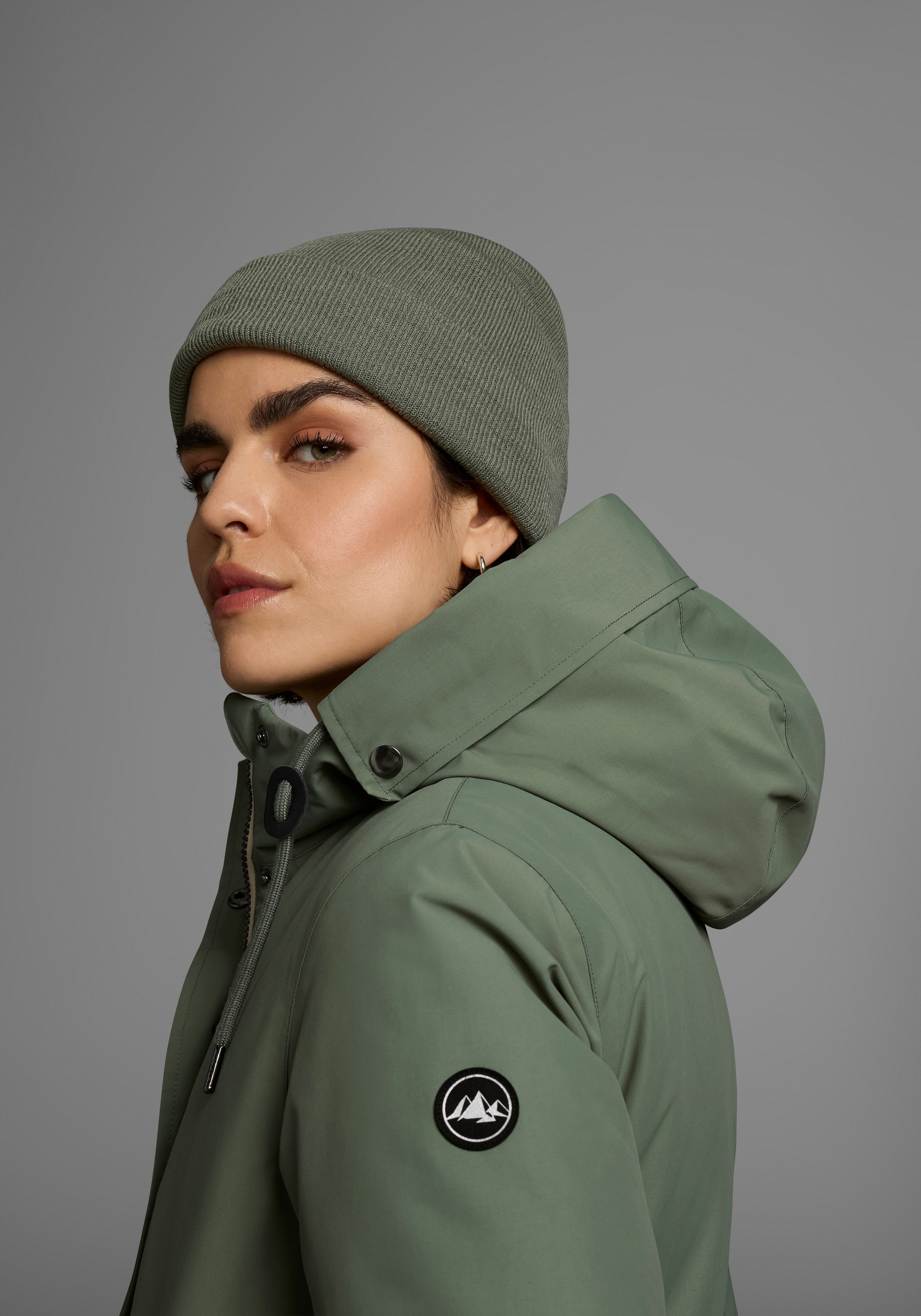 Polarino Parka, mit Kapuze, Atmungsaktiv, winddicht, wasserdicht, Im Oversize Look
