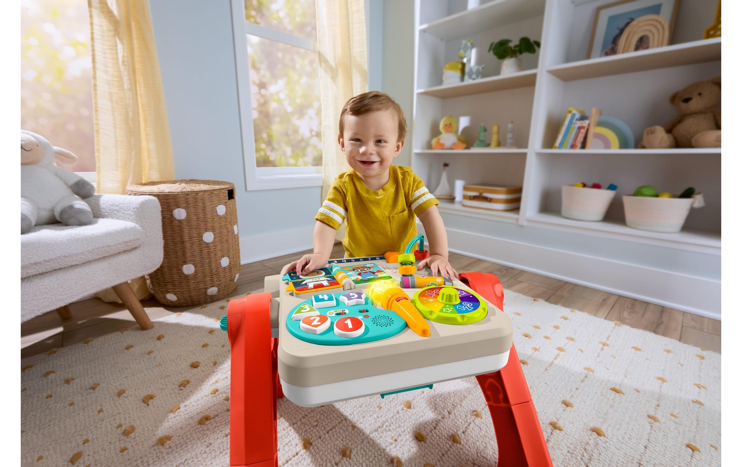 Fisher-Price® Lernspielzeug »4-in-1 Spiel- und Maltisch« Elektronisches, mehrsprachiges Lernspielzeug für Babys und Kleinkinder