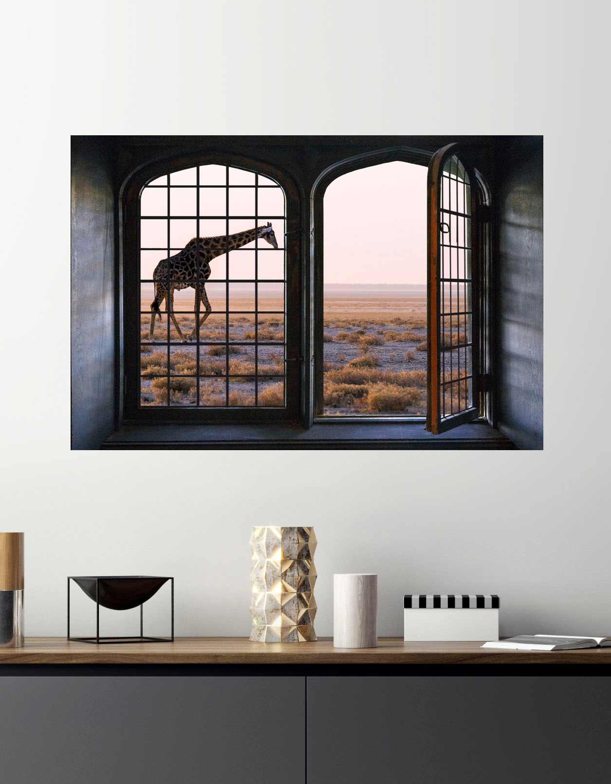 queence Wandsticker »Giraffe« Wandsticker, Wandbild, selbstklebend, 3D, Fen günstig online kaufen