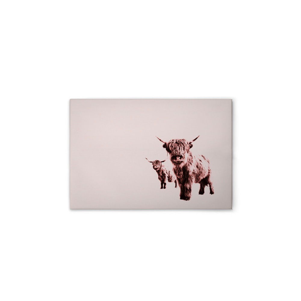 A.S. Création Leinwandbild »Highland Cows - Wandbild Beige Braun Rosa Keilr günstig online kaufen