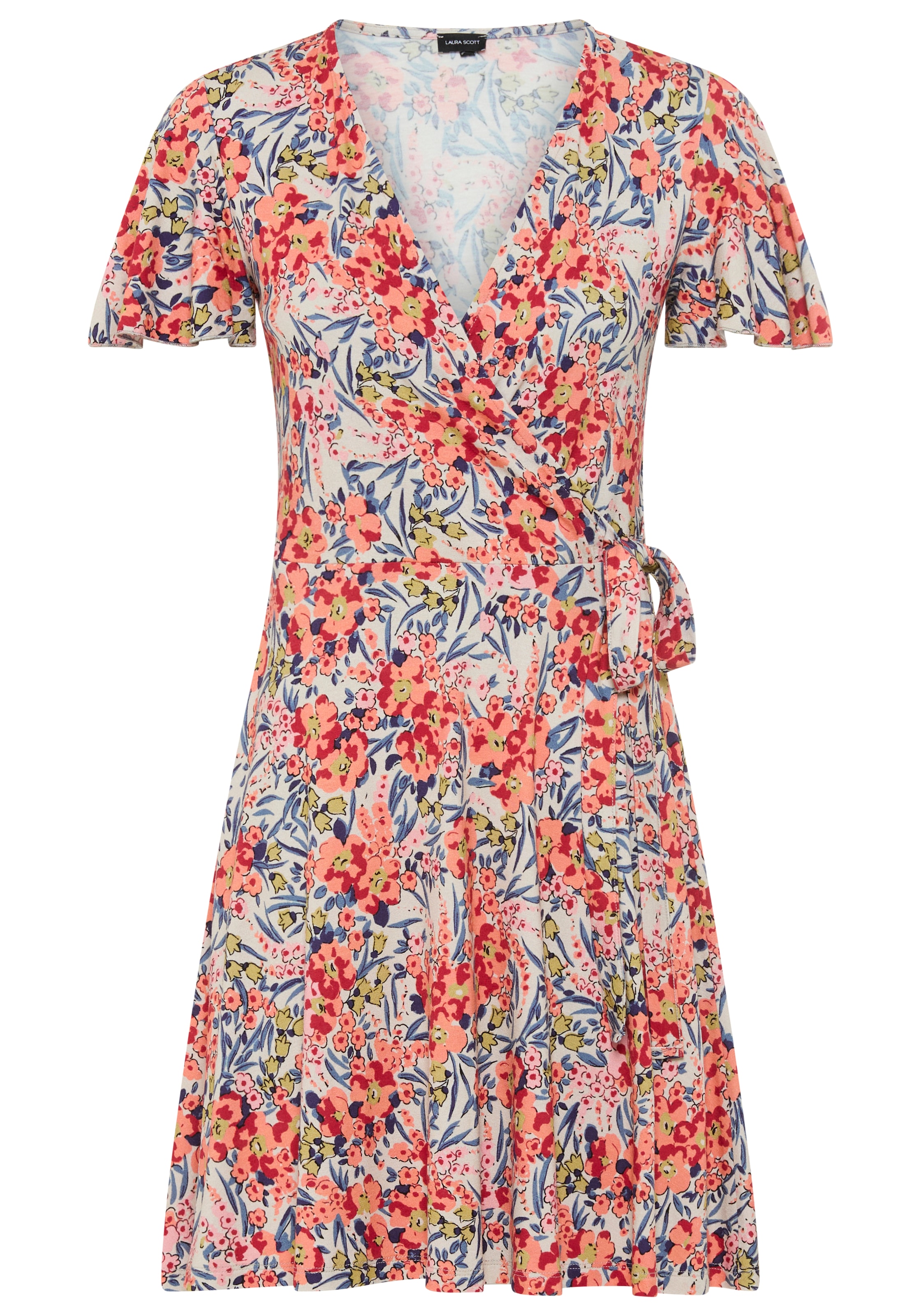 Laura Scott Sommerkleid femininer Stil, für warme Tage, aus Single Jersey, Kurzarm