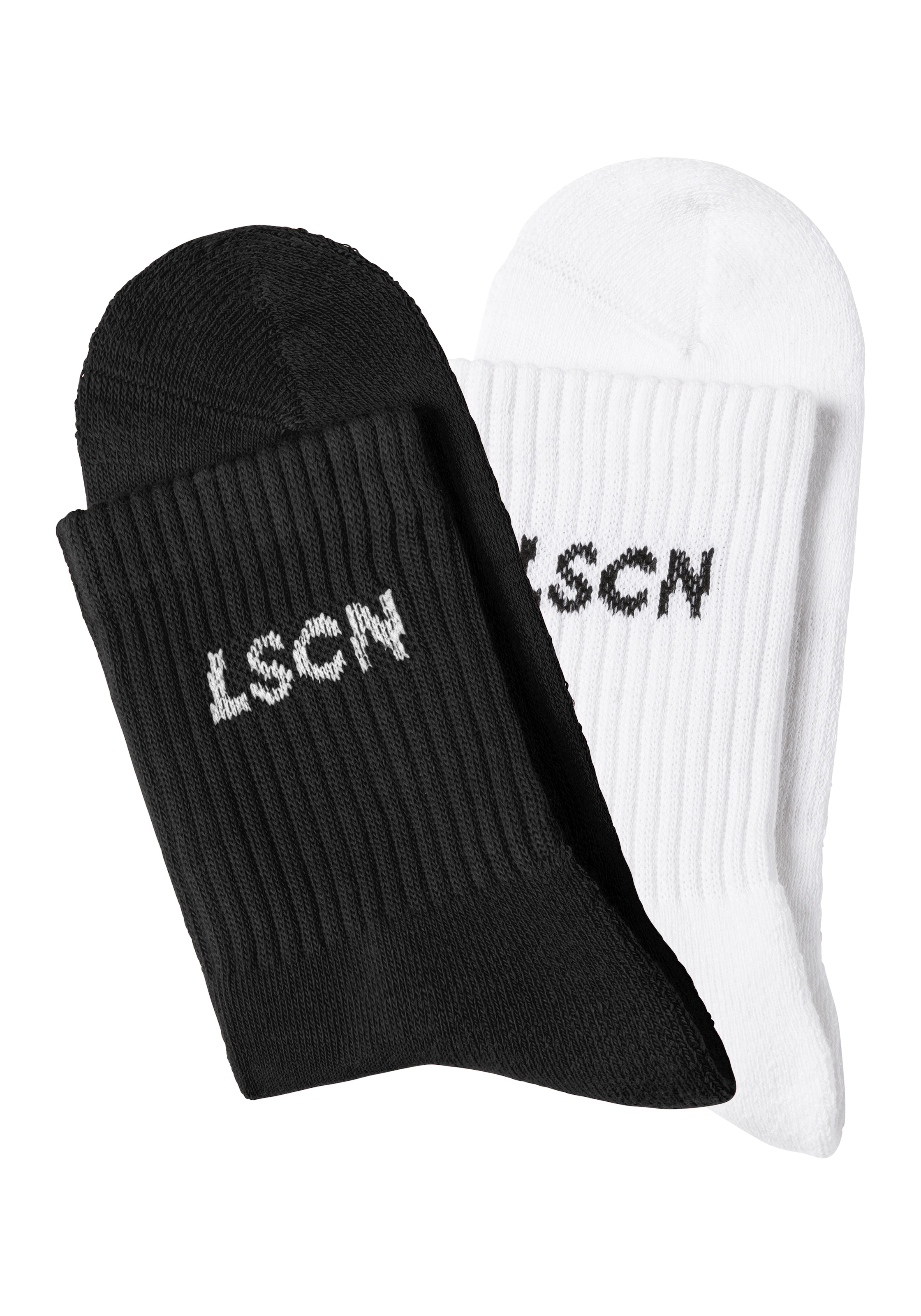 LSCN by LASCANA Tennissocken Packung, 2 Paar tlg. mit  Halbfußfrottee