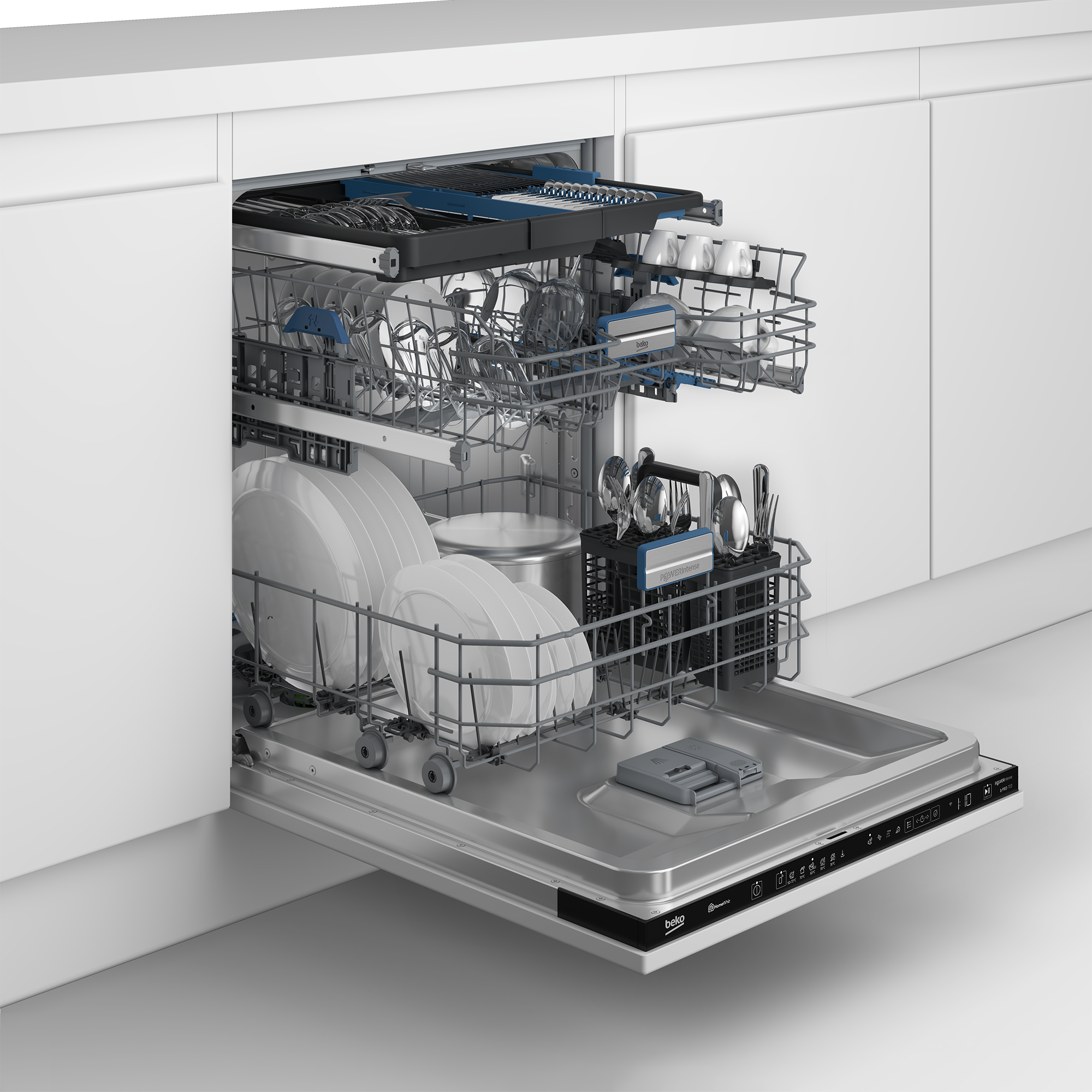 BEKO vollintegrierbarer Geschirrspüler »BDIN36561P« 8,9 l 15 tlg. Maßgedecke ProSmart Inverter Motor: Ja