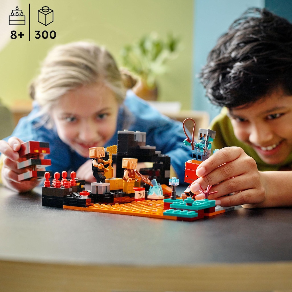 LEGO® Konstruktionsspielsteine »Die Netherbastion (21185), LEGO® Minecraft«, (300 St.), Made in Europe