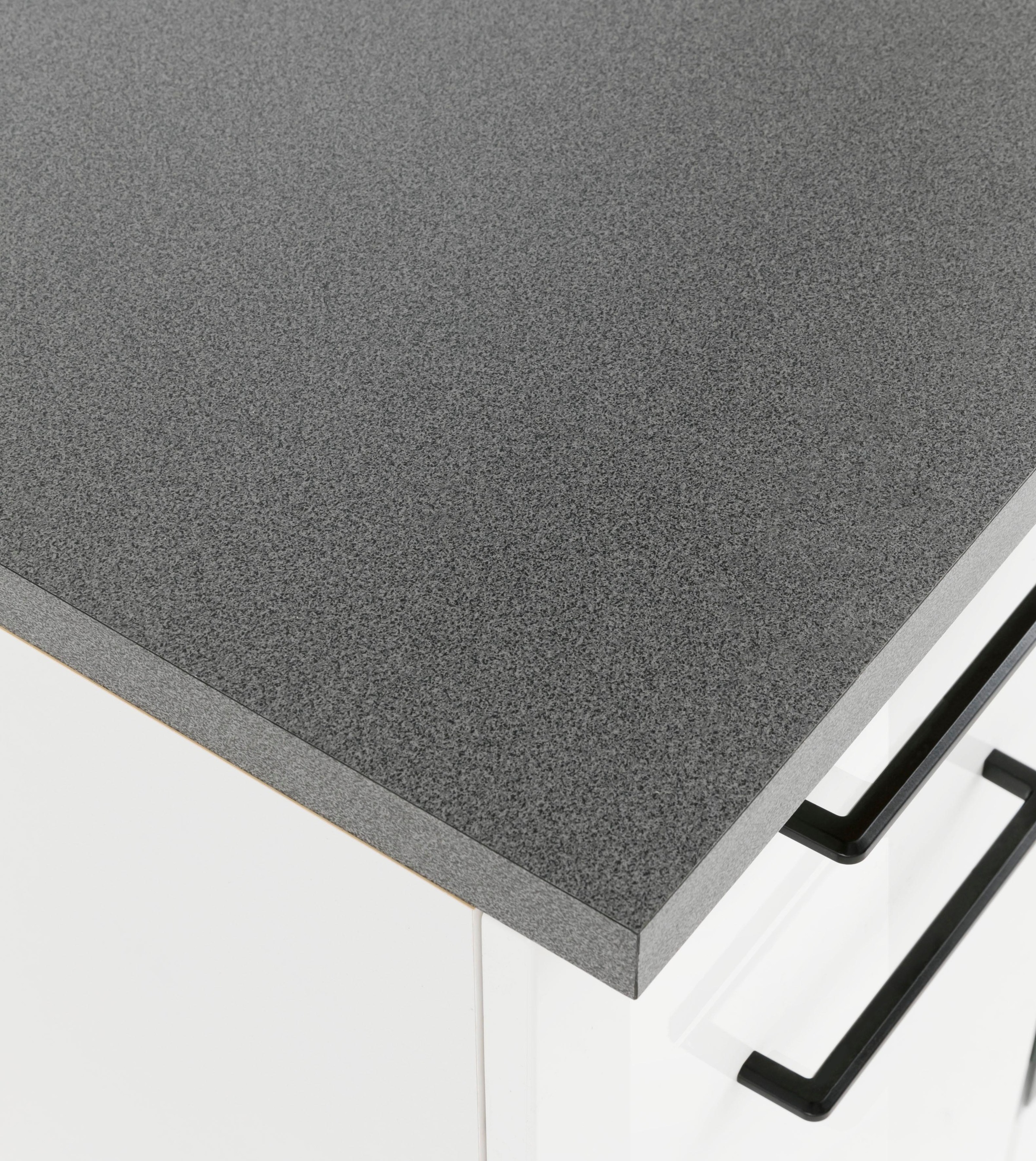 KOCHSTATION Küchenzeile »KS-Tulsa«, mit E-Geräten, Breite 210 cm, schwarze Metallgriffe, MDF Fronten