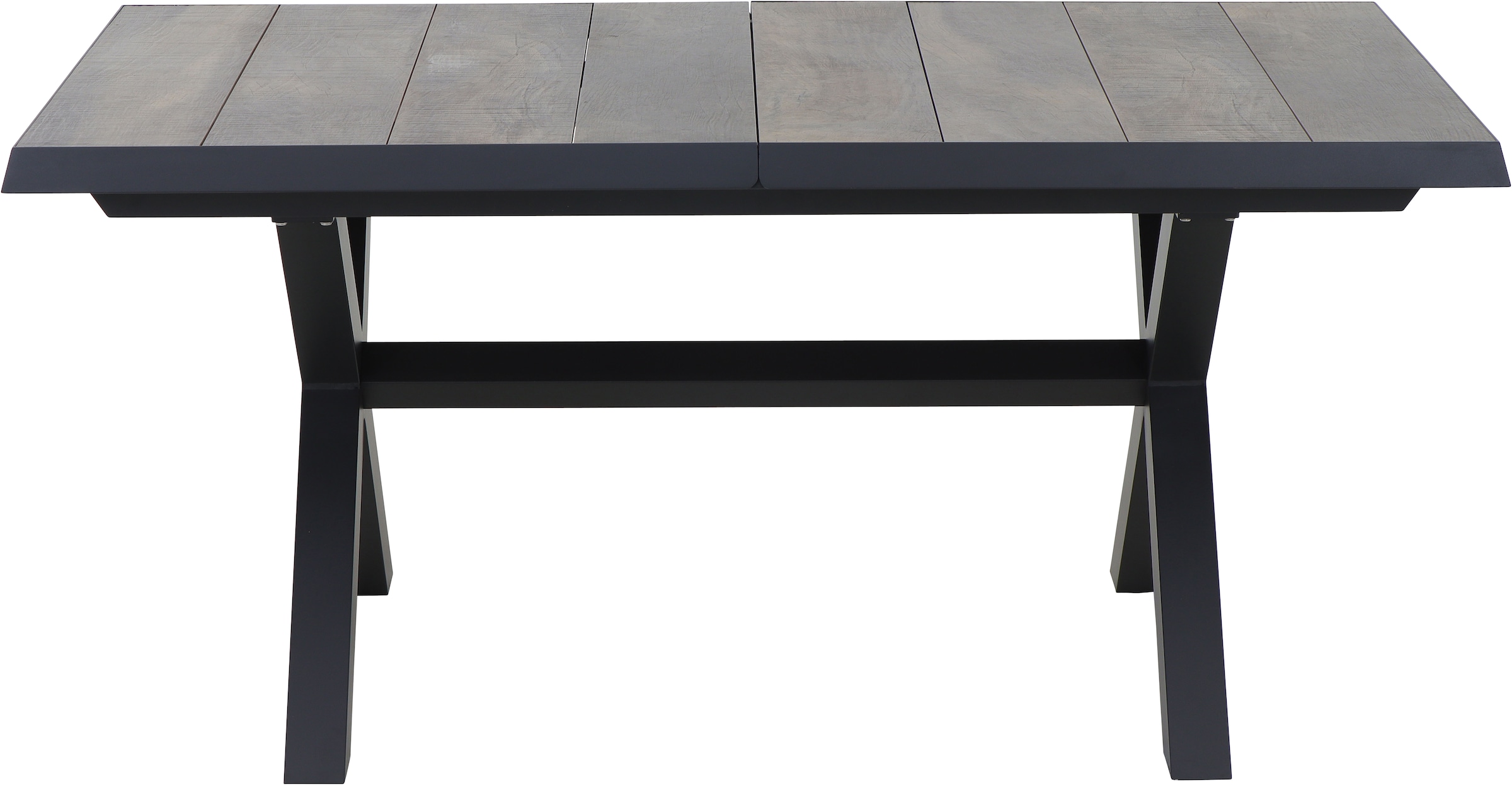 Siena Garden Gartentisch »SINCRO Ausziehtisch 160/200x90cm matt anthrazit« Aluminiumgestell matt anthrazit, Tischplatte aus Keramik, washed grey