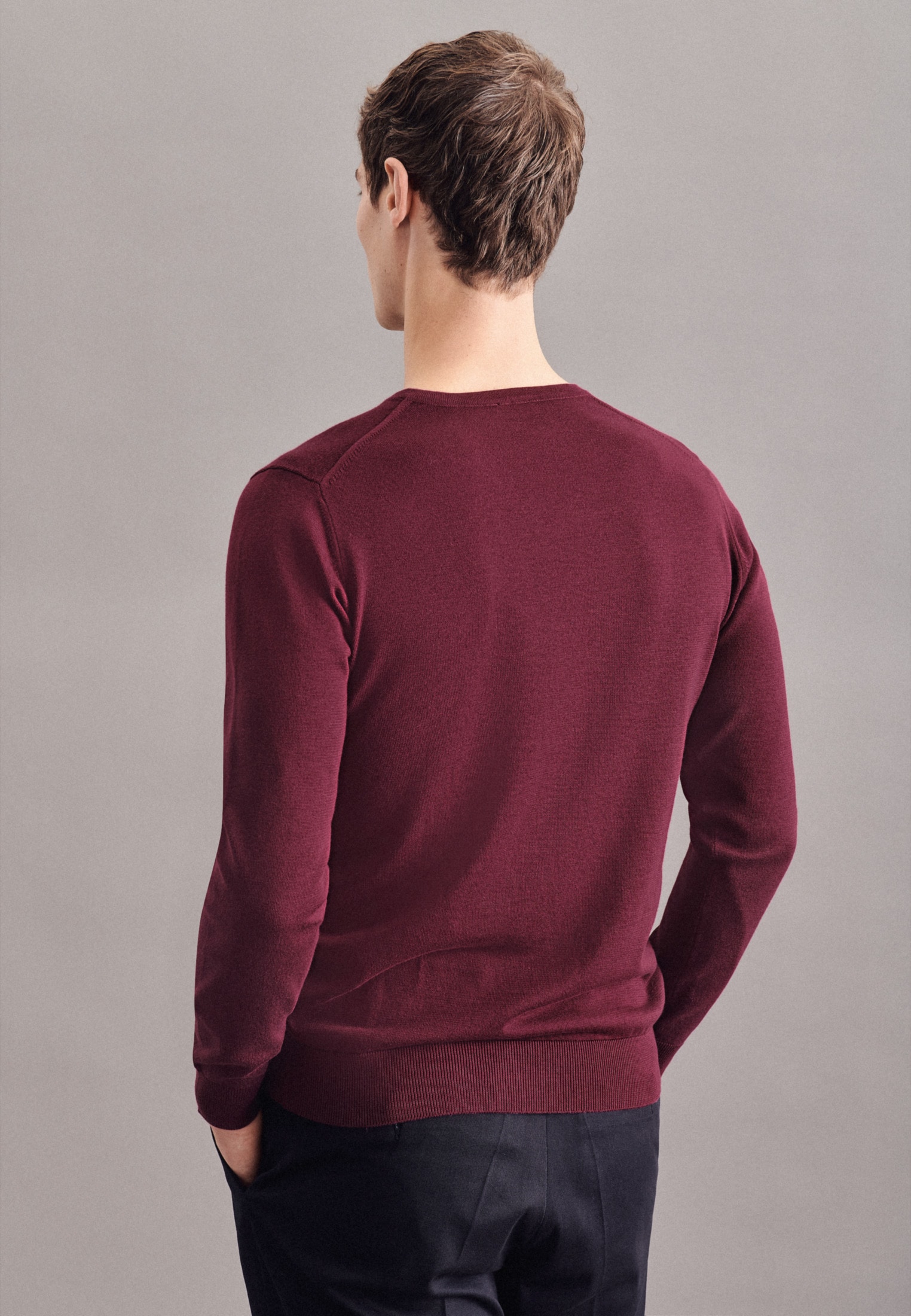 seidensticker V-Ausschnitt-Pullover Online-Shop V-Neck bestellen im »Schwarze Rose«, Uni Langarm