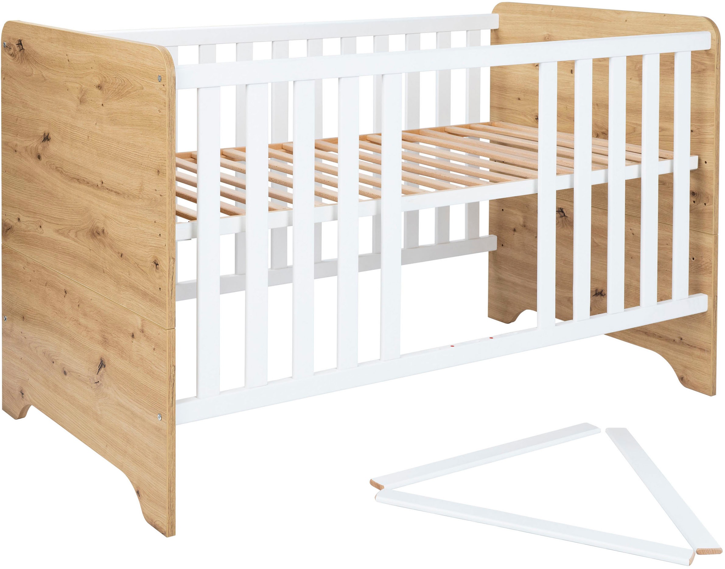 arthur berndt Babyzimmer-Komplettset »Babyzimmer Set »Marlon« 3-teilig«, (Set, 3 tlg., Kleiderschrank, Kinderbett und Wickelkommode)