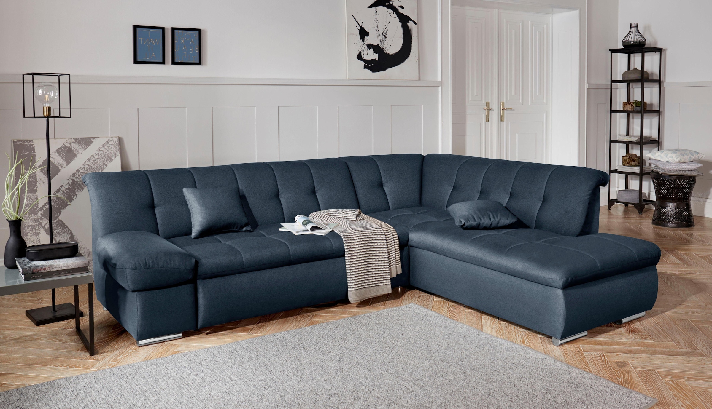 DOMO collection Ecksofa »Mona L-Form«, wahlweise mit Bett- und Armlehnfunkt günstig online kaufen