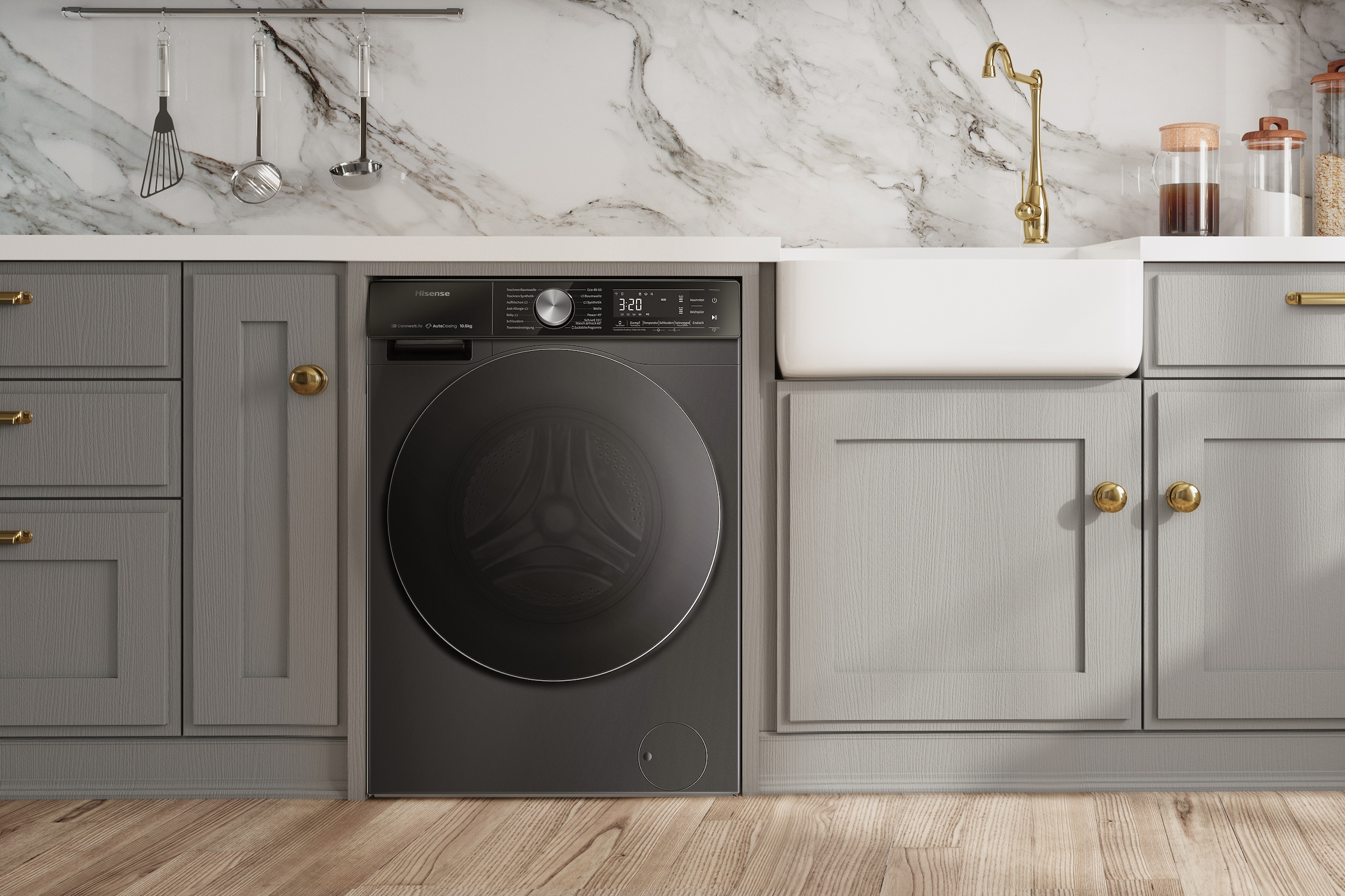 Hisense Waschmaschine »WF5S1045BB«, 10,5 kg, 1400 U/min, AutoDosing