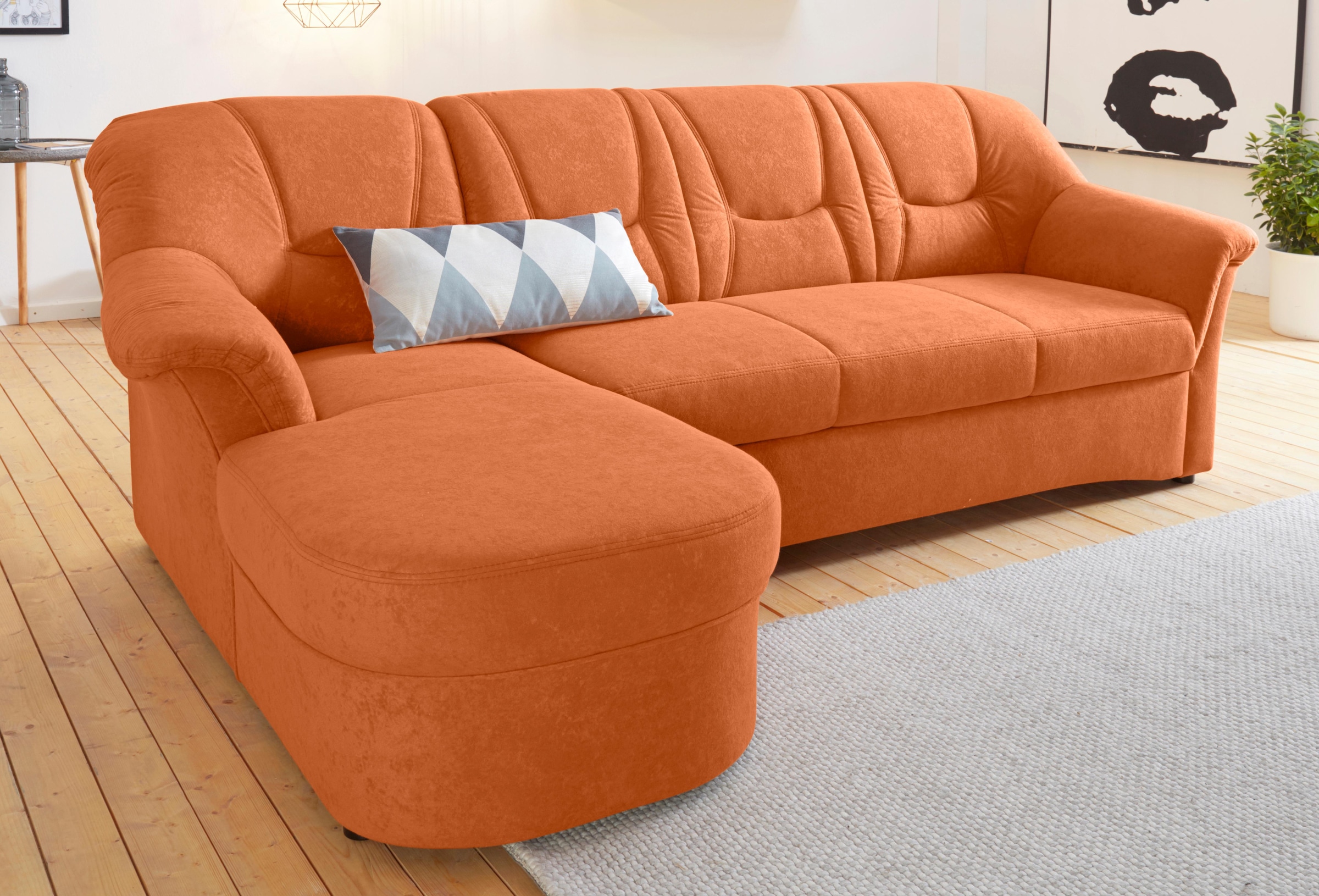 DOMO collection Ecksofa »Sarafina zeitlos und komfortabel, optional mit Fed günstig online kaufen
