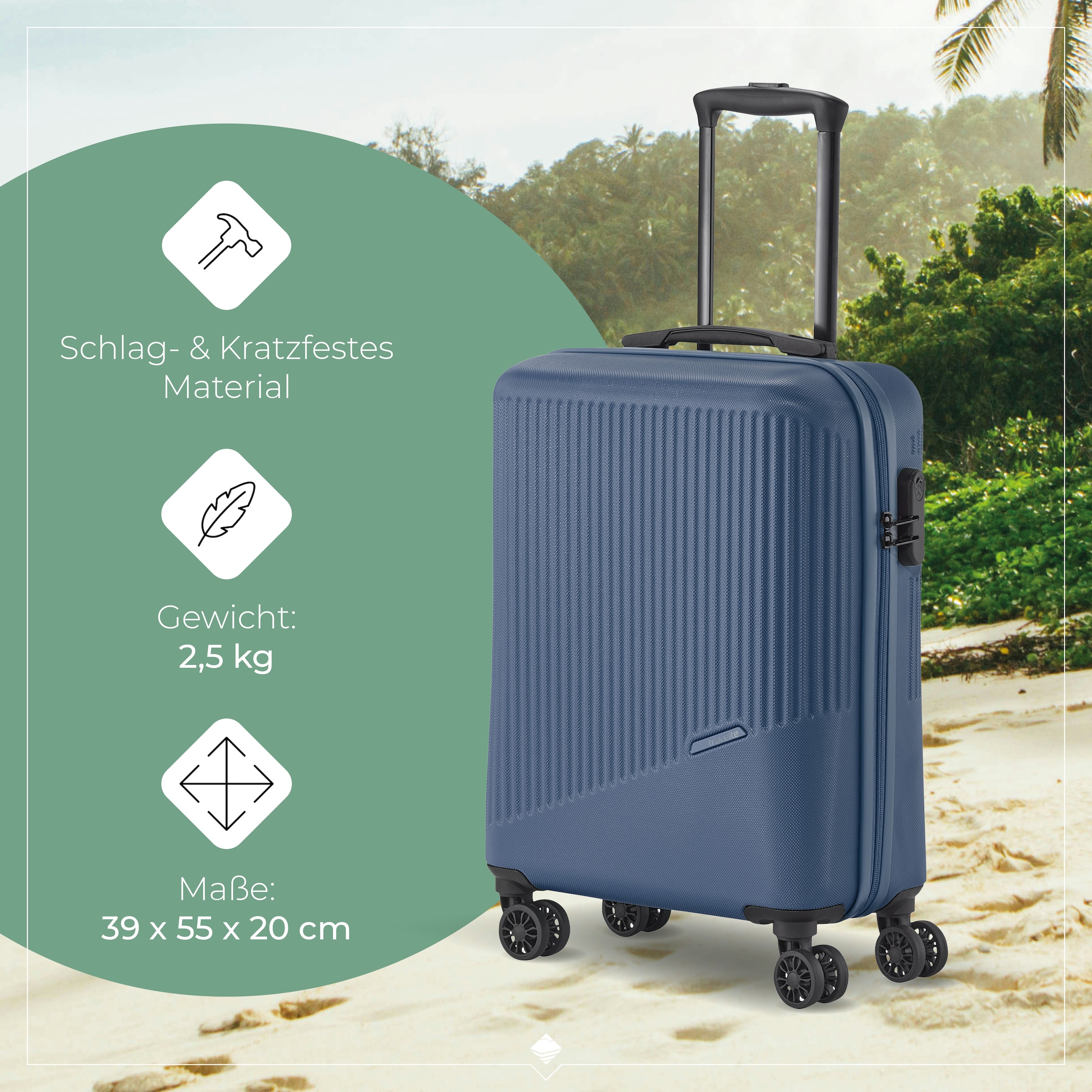 travelite Hartschalen-Trolley »BALI, in verschiedenen Größen und Farben«, 4 Rollen, Hartschallenkoffer Reisegepäck Reisekoffer TSA Schloss