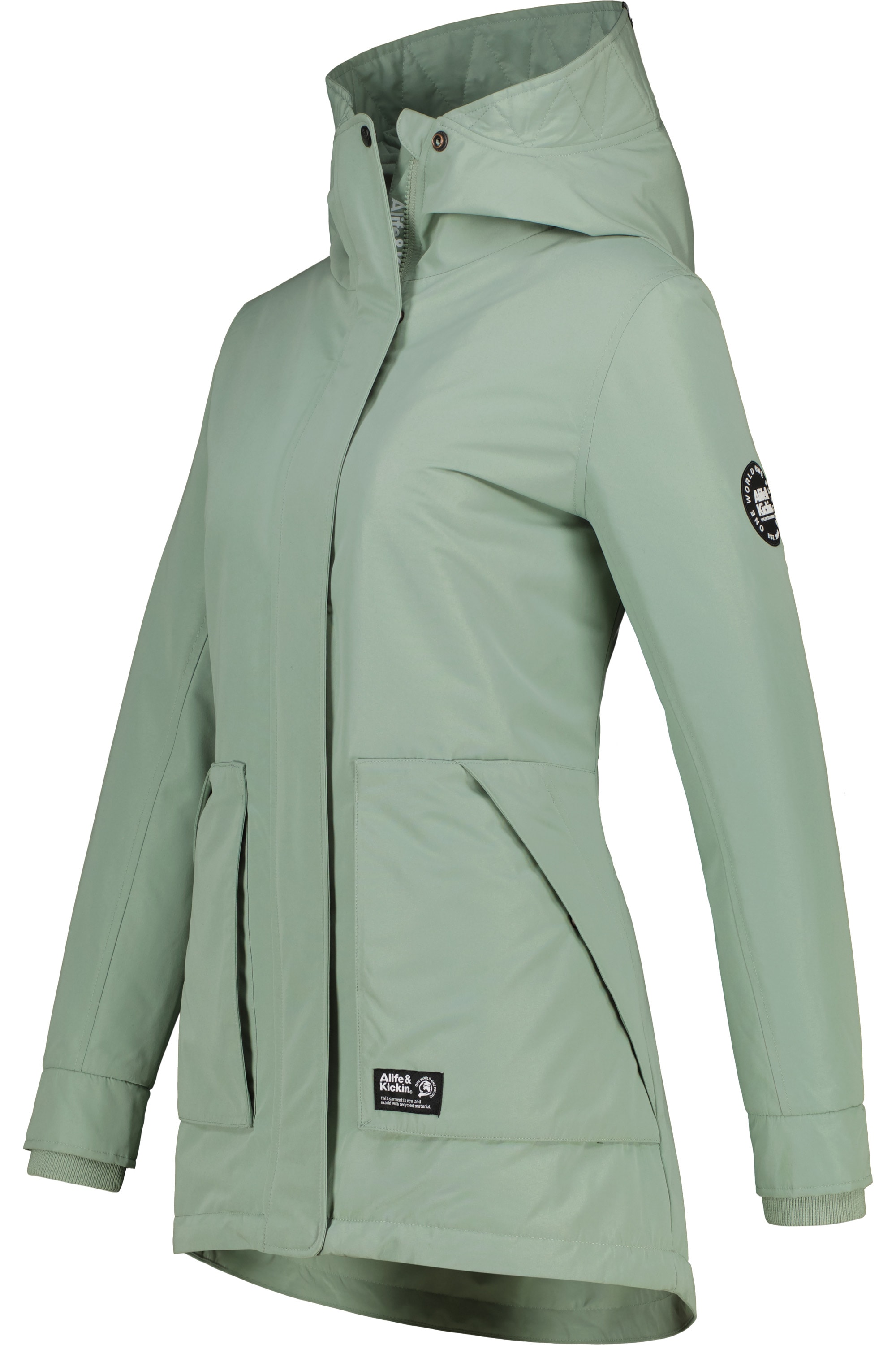 Alife & Kickin Winterjacke »Damen FloraAK A«, mit Kapuze, Gefütterte Winterjacke mit kuscheligem Innenfell und großer Kapuze