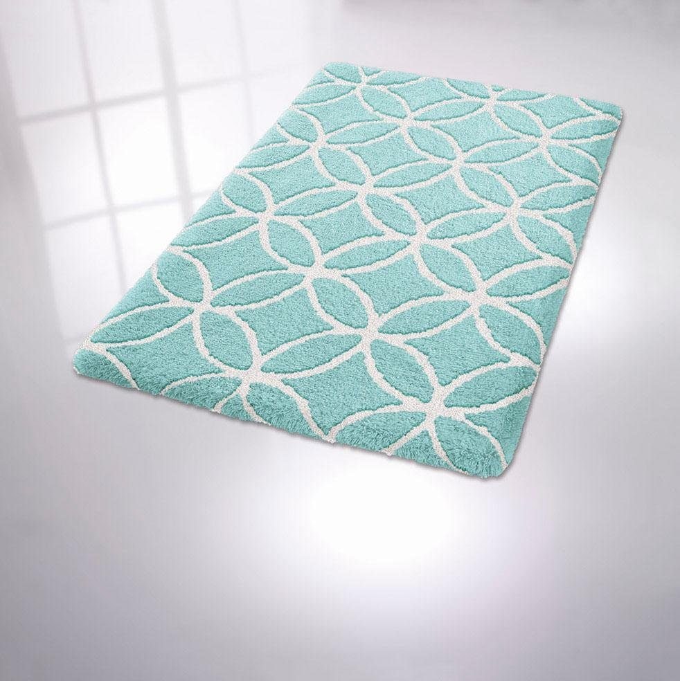 Kleine Wolke Badematte »Twin«, rutschhemmend beschichtet, fußbodenheizungsgeeignet, Badteppich, modernes Design, leichter Hoch-Tief Effekt, waschbar