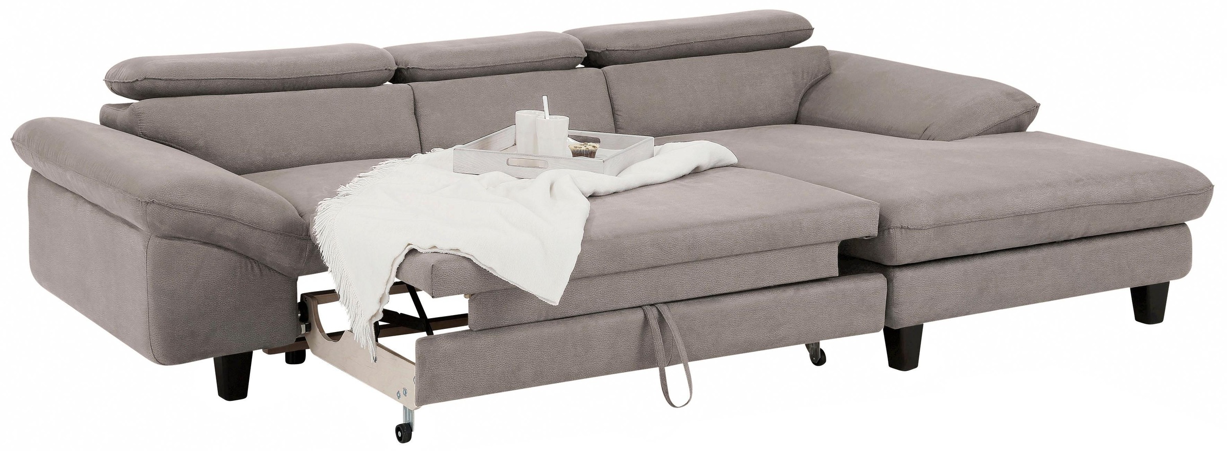 Home affaire Ecksofa »Pilot L-Form«, mit Kopfteilverstellung, wahlweise mit Bettfunktion & Bettkasten