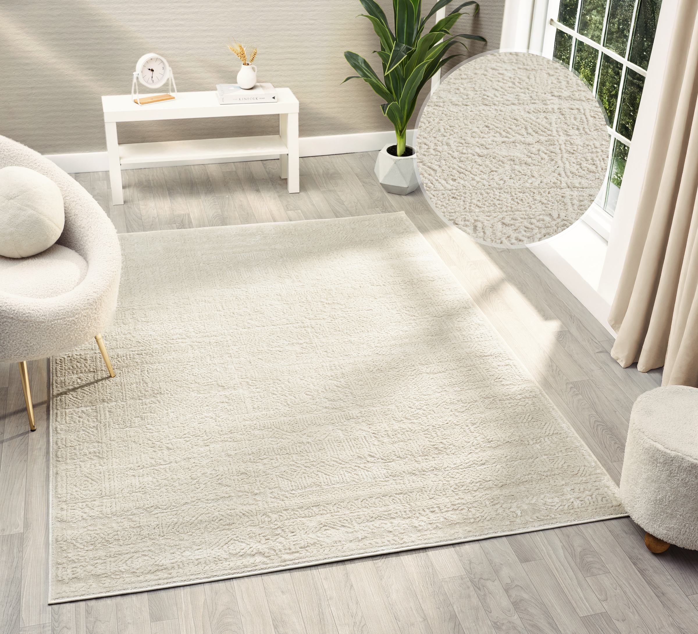 my home Teppich »Selin« rechteckig 9 mm Höhe dezenter Glanz, Schrumpf-Garn- günstig online kaufen