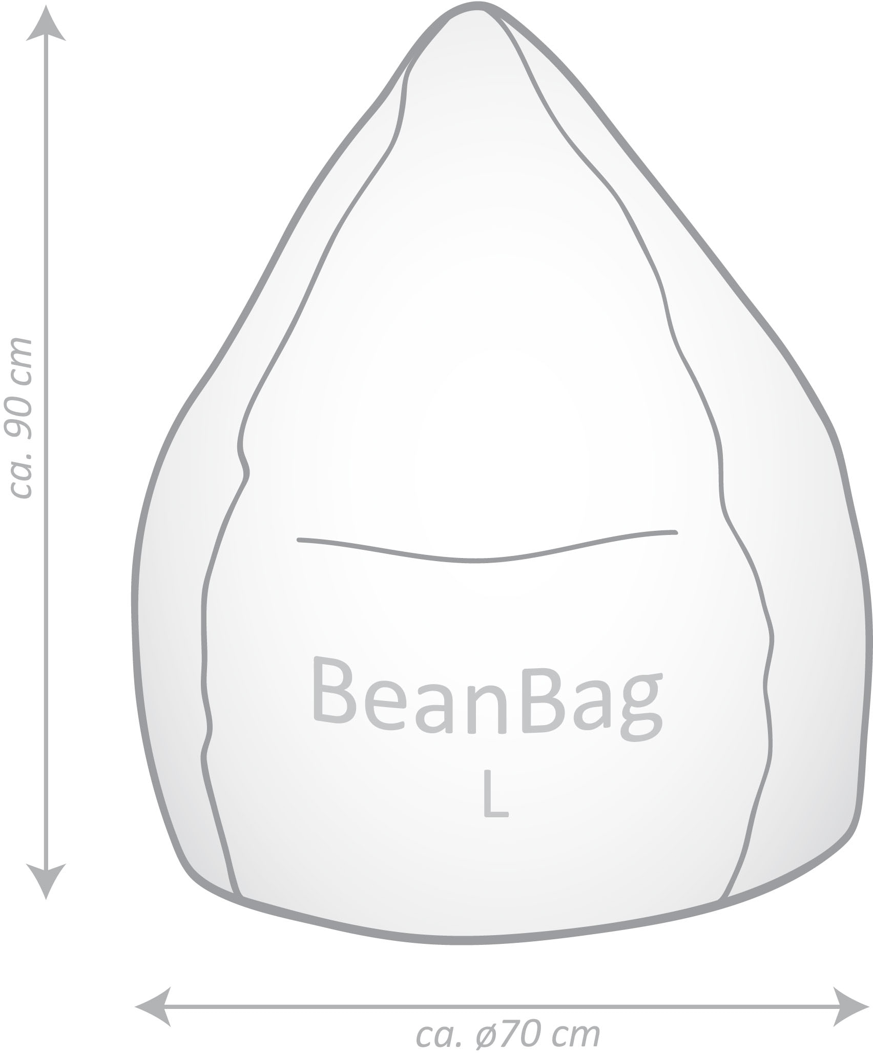 Magma Heimtex Sitzsack »BeanBag EASY L«, (1 St.)