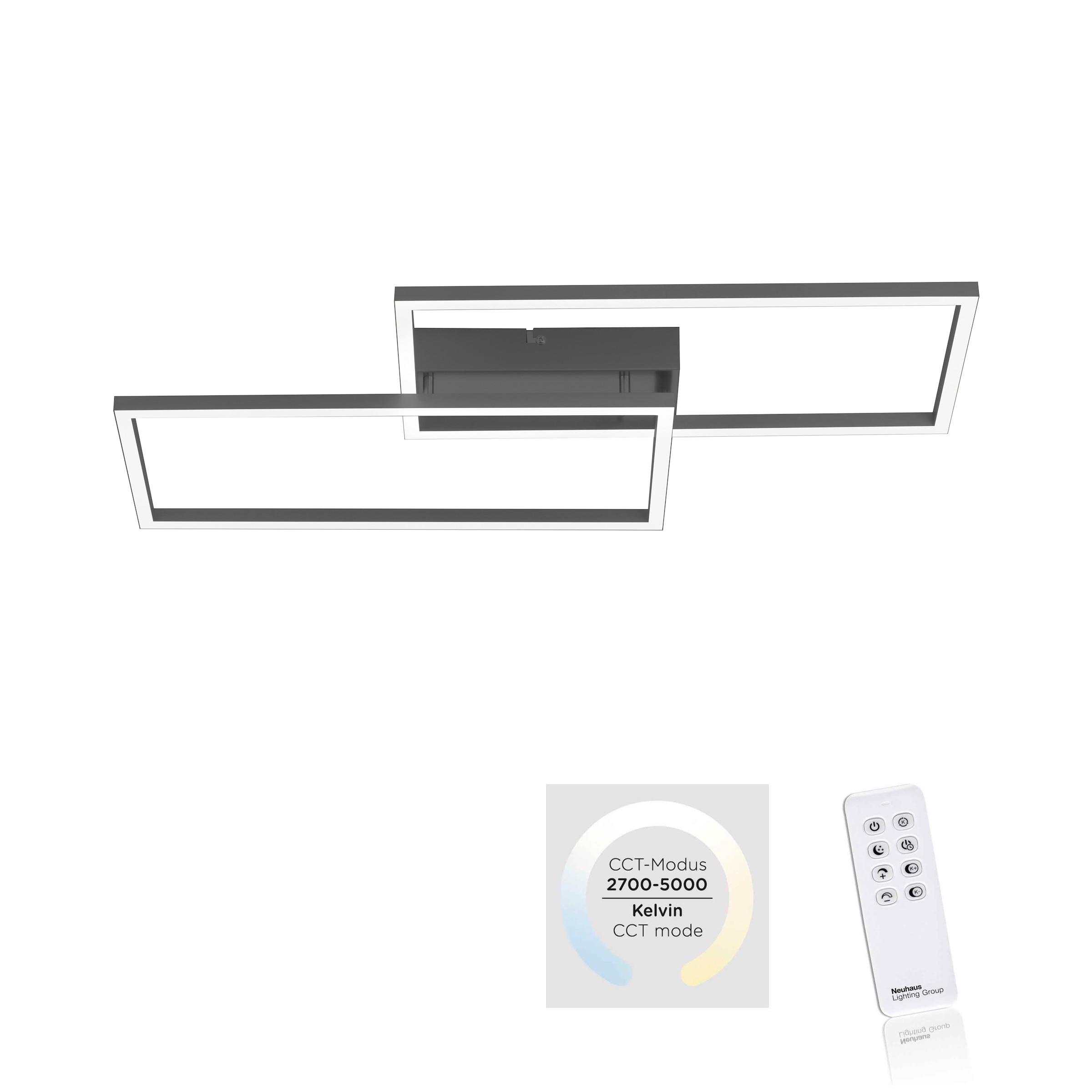 JUST LIGHT LED Deckenleuchte »IVEN«, 2 flammig, Leuchtmittel LED-Board   LE günstig online kaufen